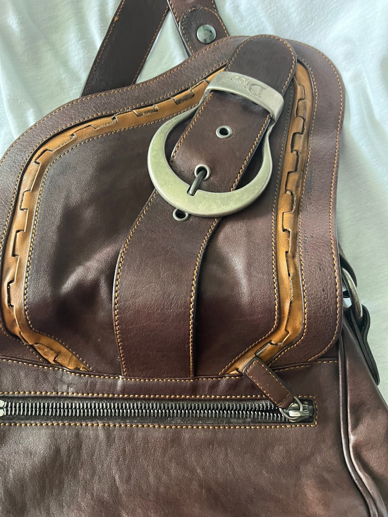 Dior Gaucho Vintage Bandolera Marrón
