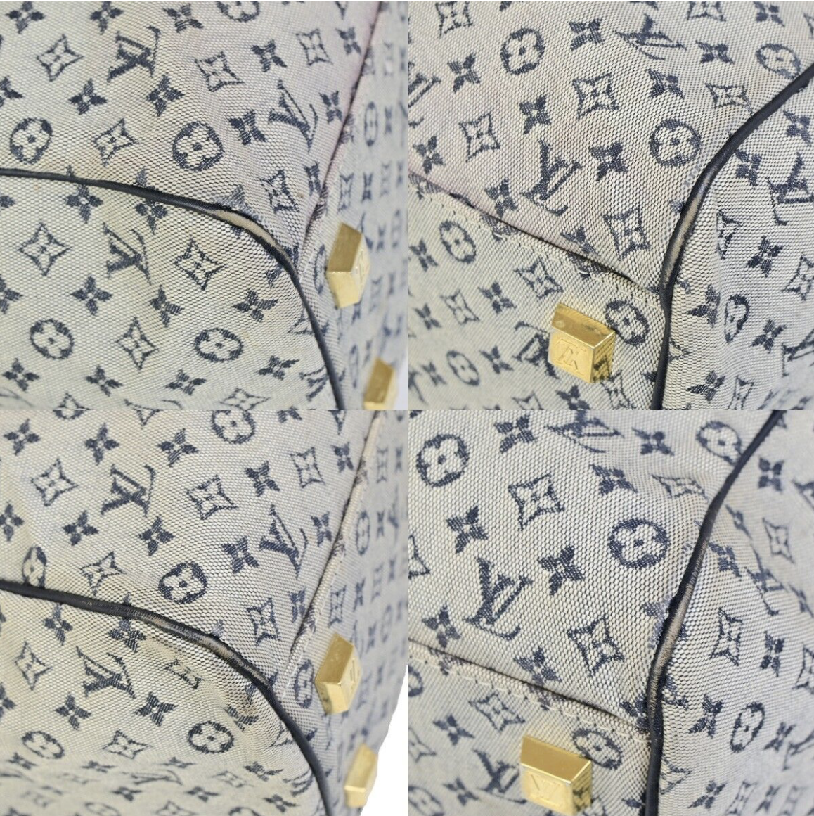 Louis Vuitton Joséphine azul en lona canvas