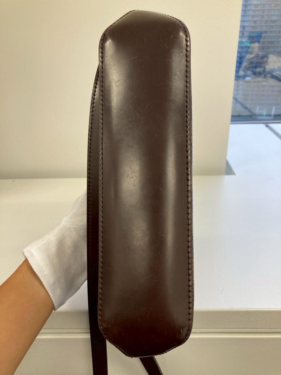 Louis Vuitton Trotteur bandolera en lona Damier Ebene