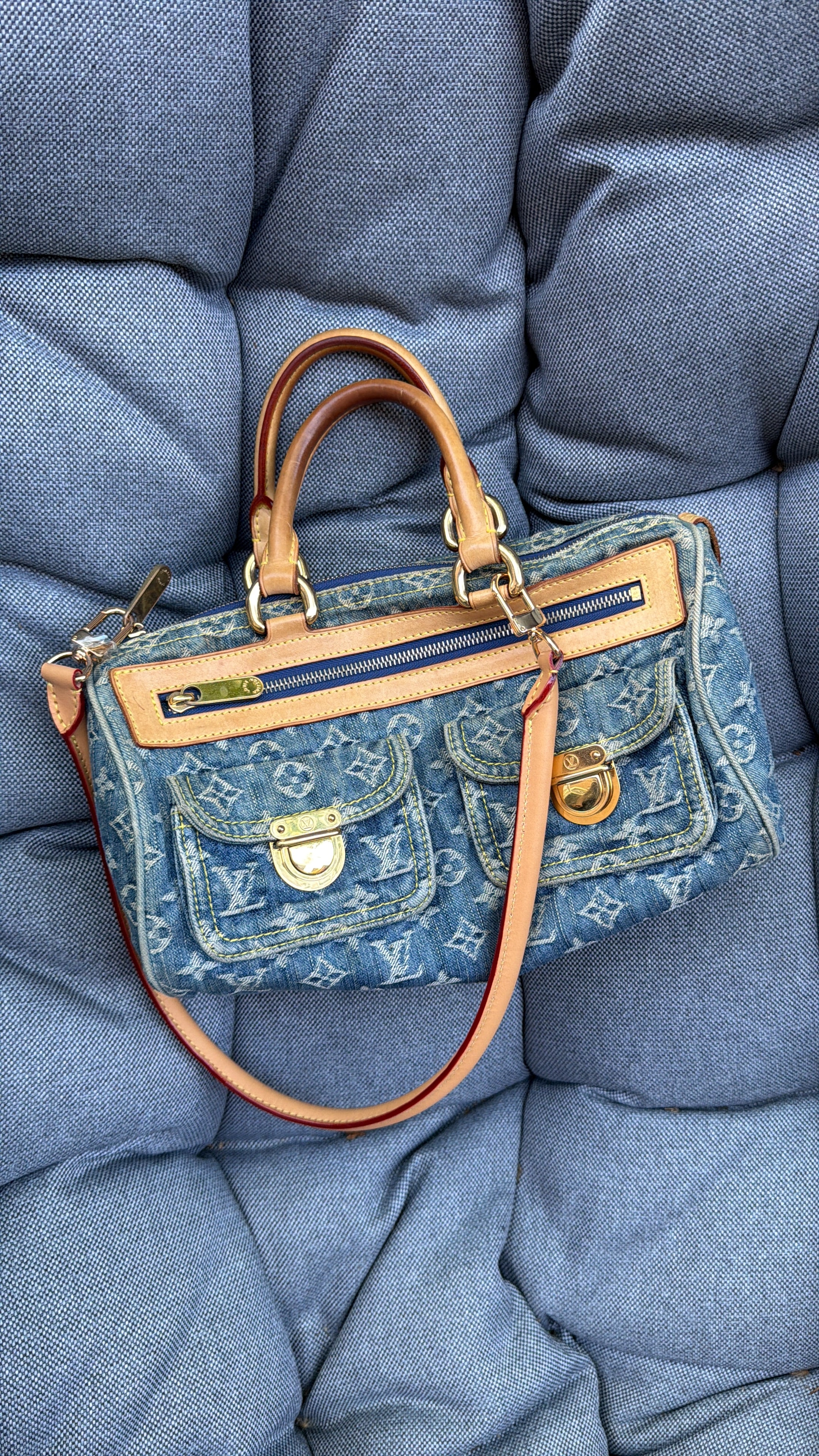 Louis Vuitton Neo Speedy Denim Monogram Azul