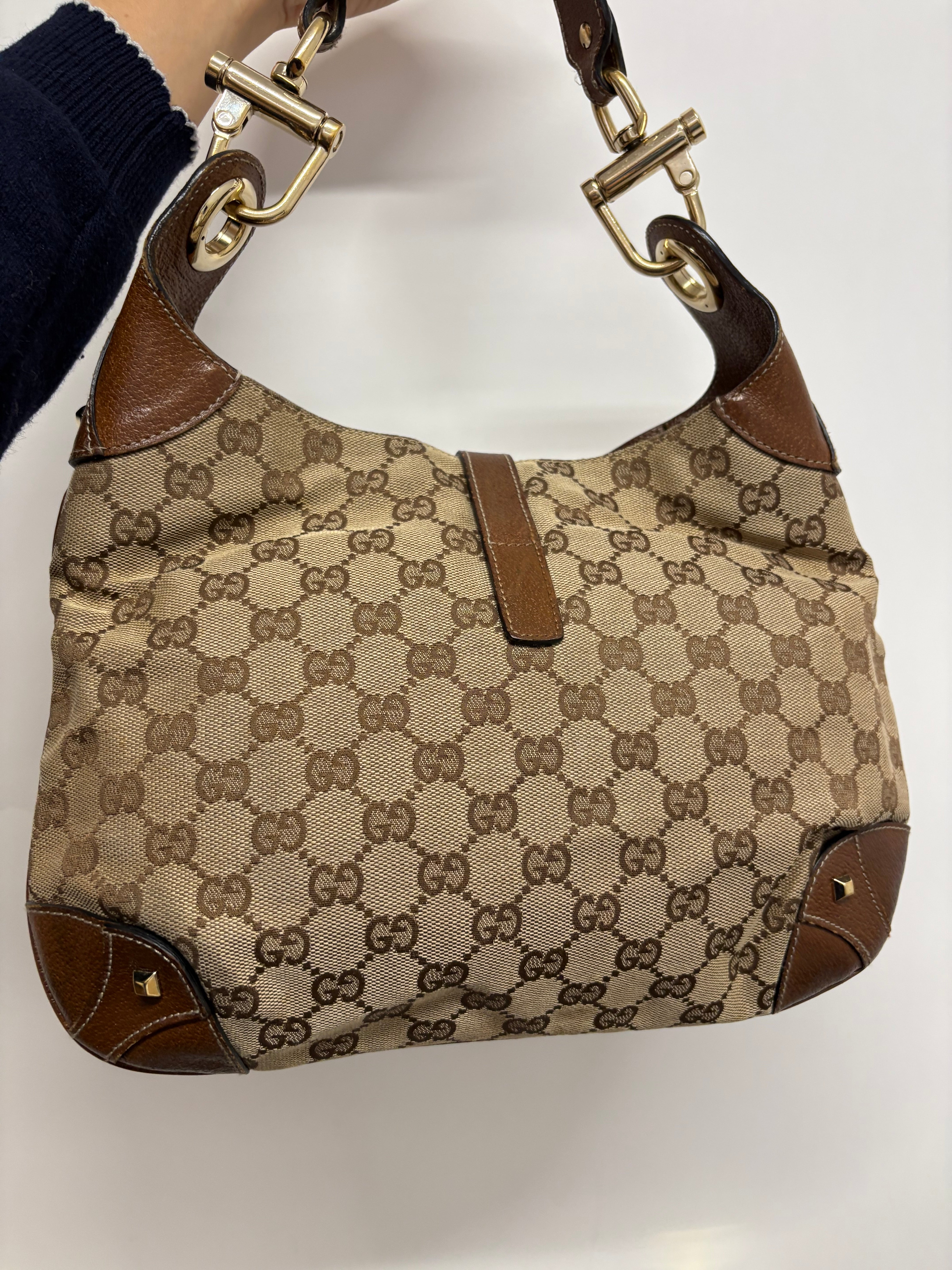Gucci Jackie clásico GG Canvas + cierre pistón
