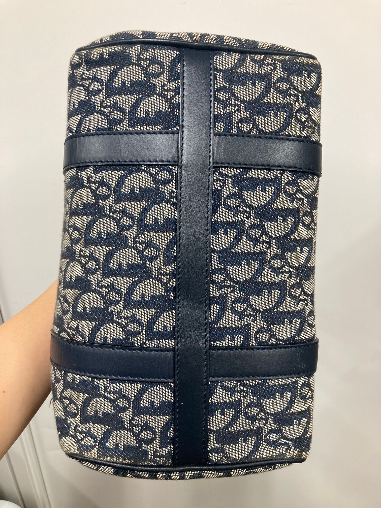 Bolso Dior trotter bowling Boston 25monograma Oblique azul marino