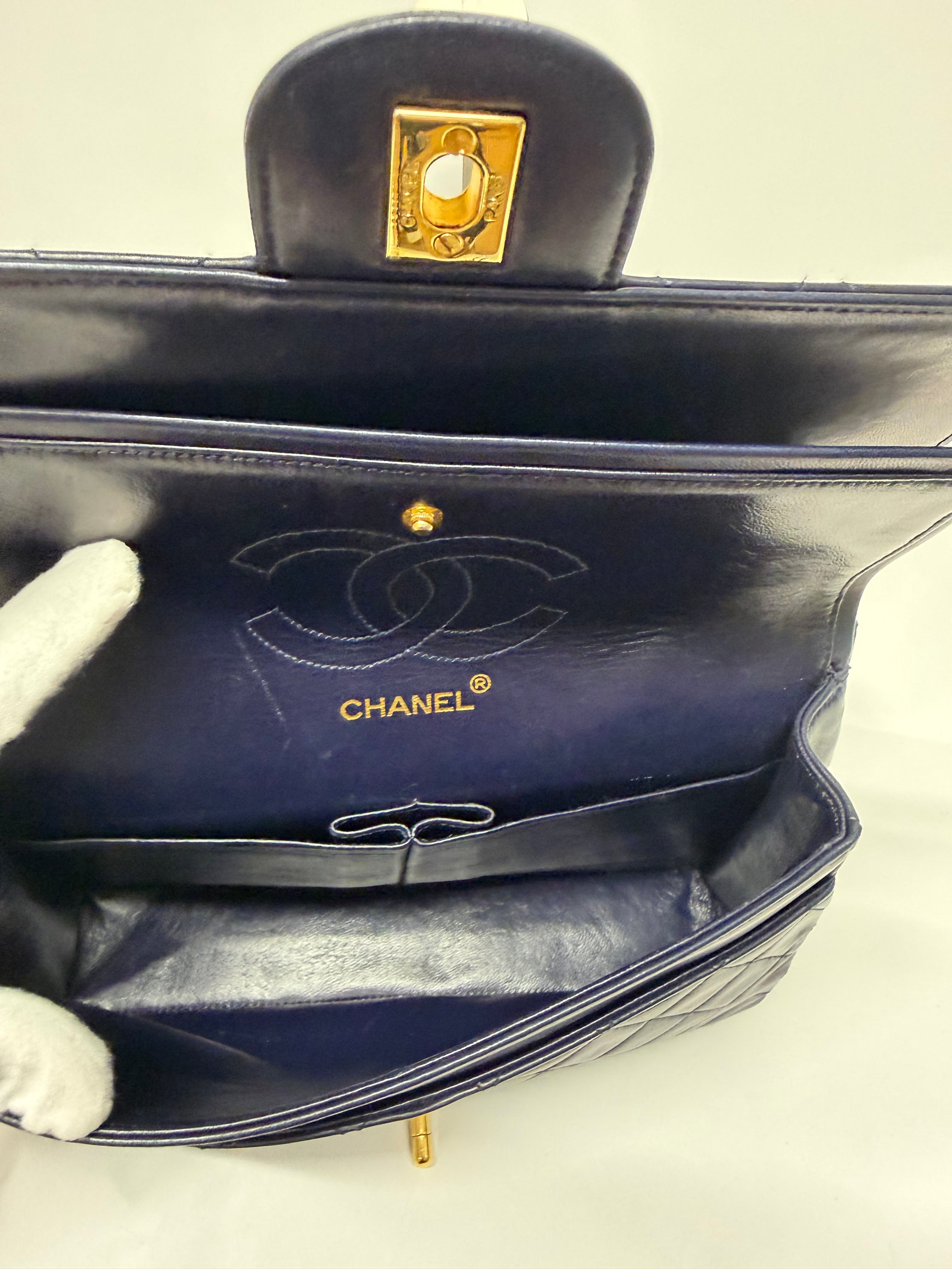 Chanel Timeless 25 Doble Solapa Navy Serie 0