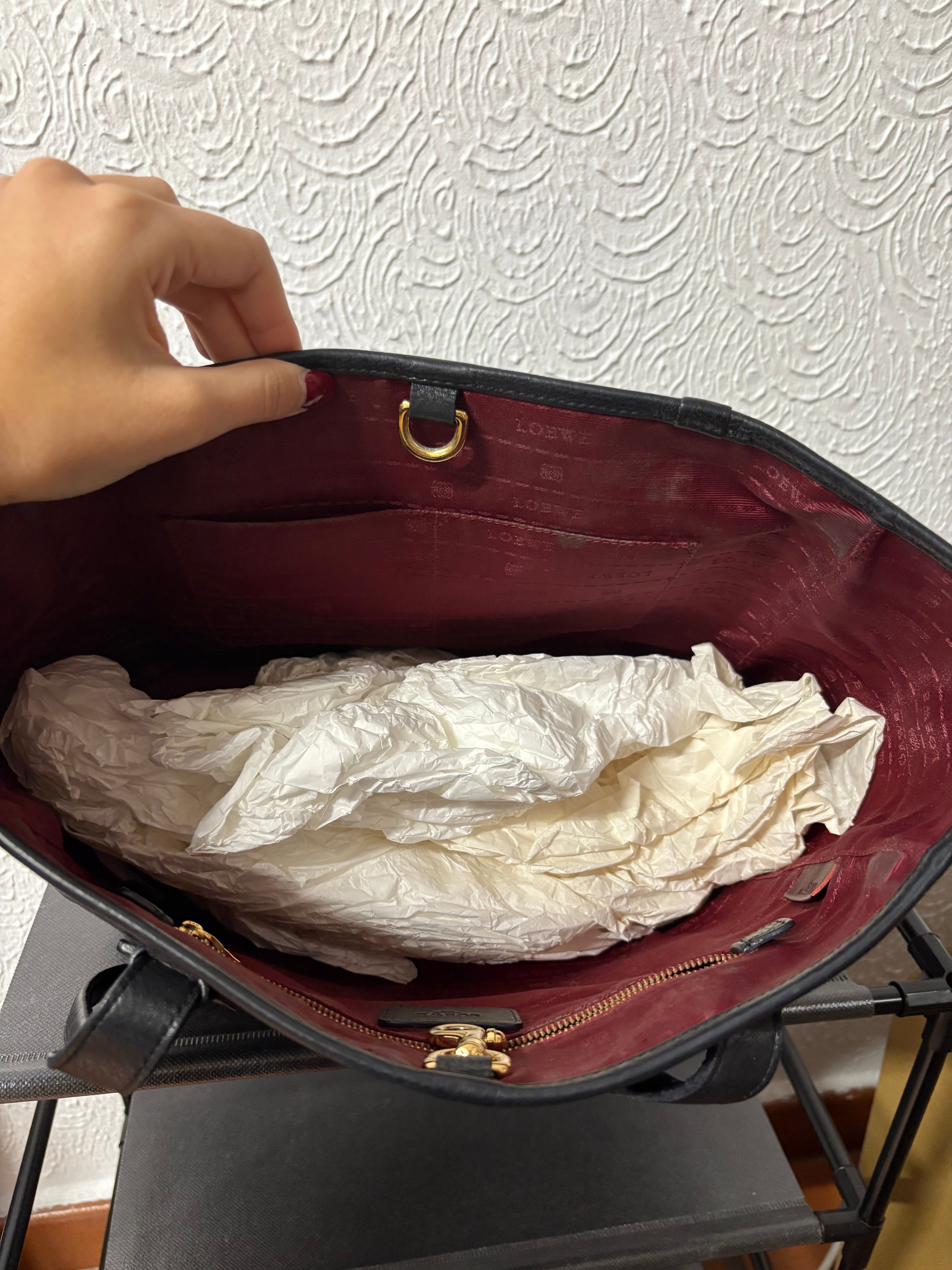 Loewe heritage tote negra vintage