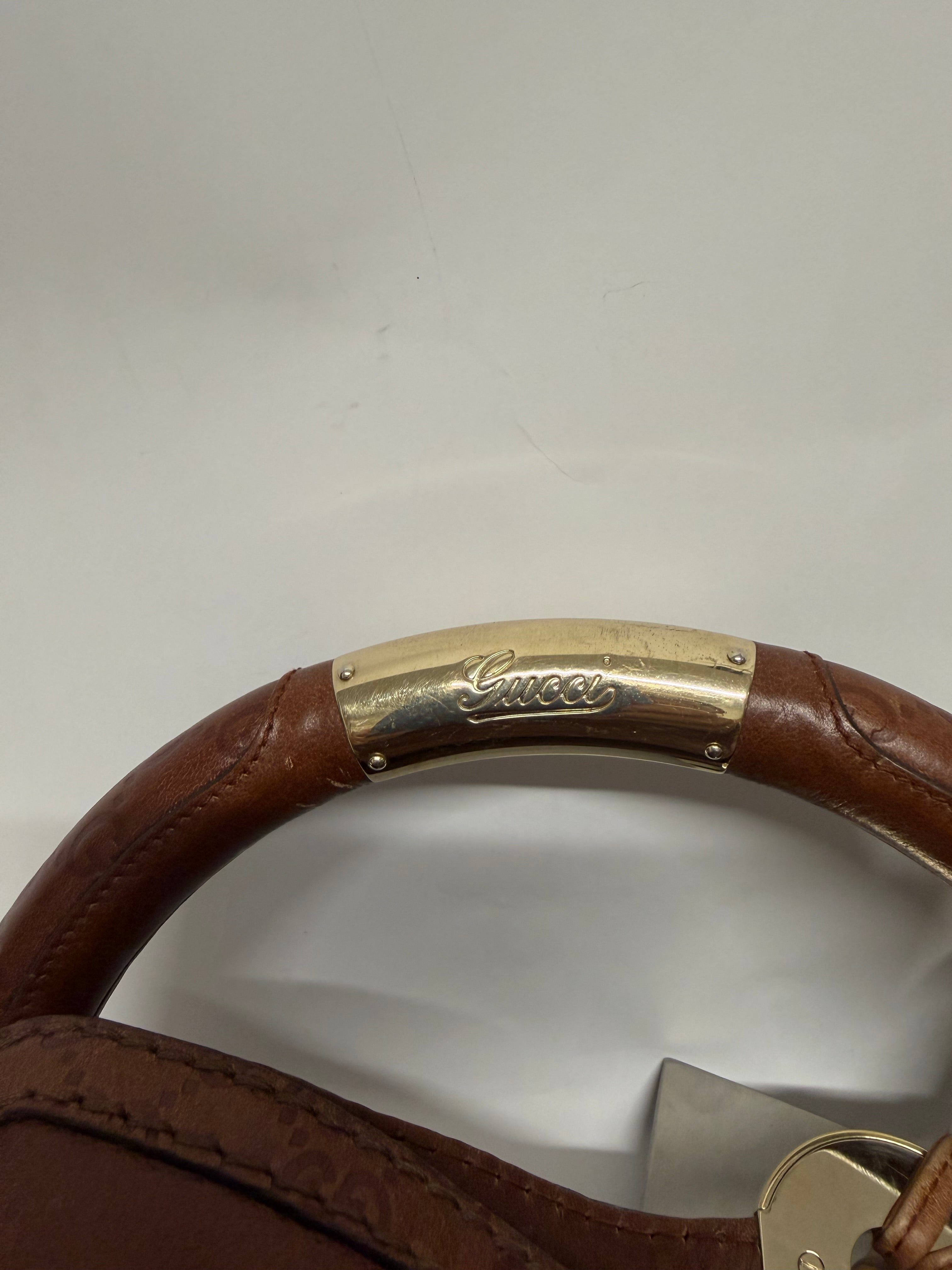 Gucci Indy Satchel Guccissima con Bambú XL