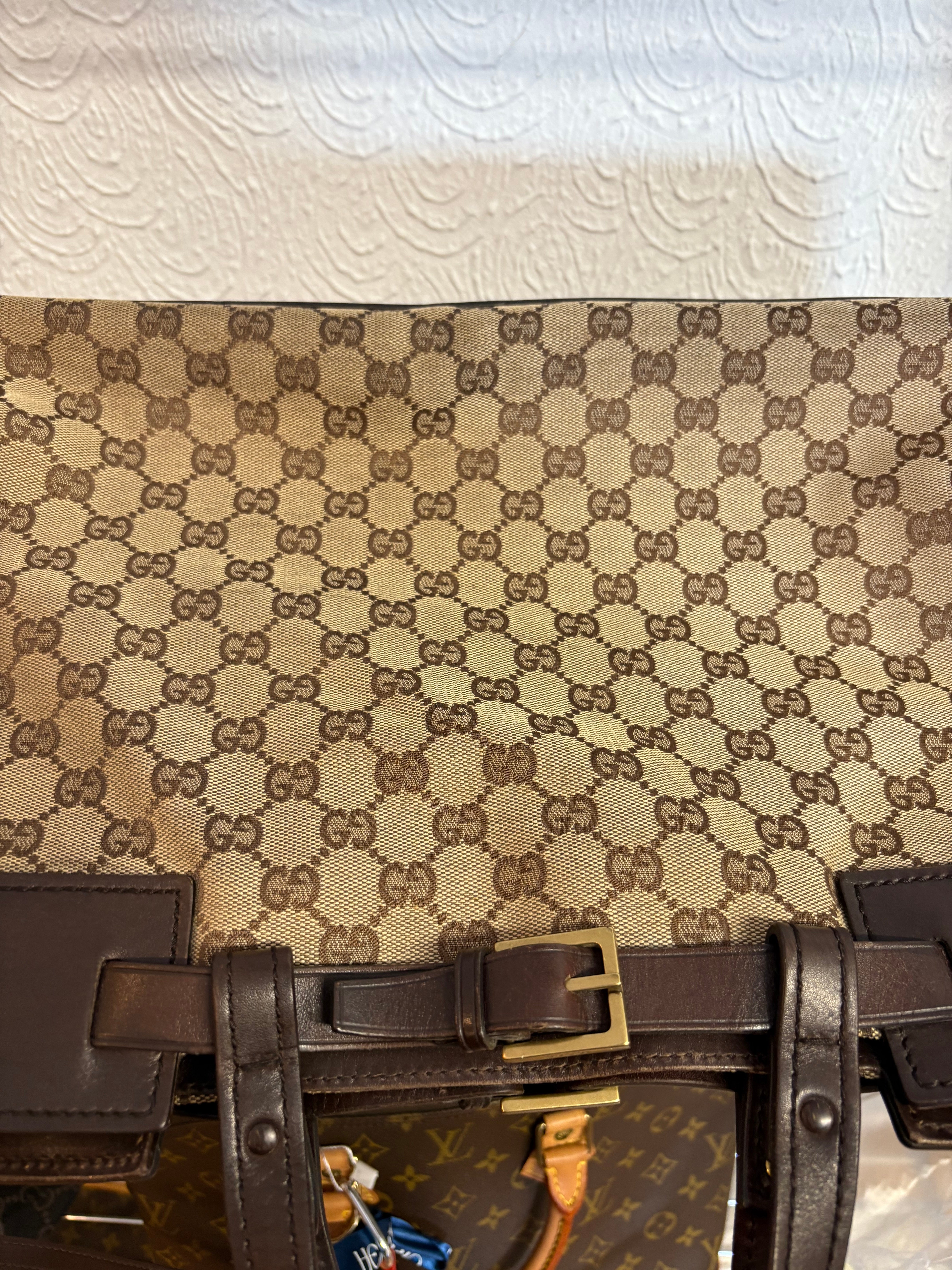 Gucci GG Canvas Belt Tote Shopper con hebilla