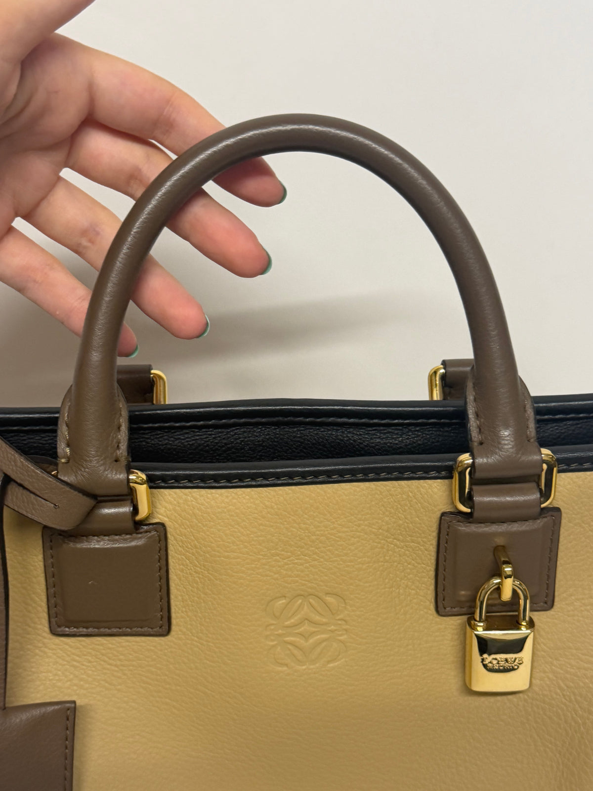 Loewe Amazona 28 Tricolor camel Herrajes Dorados