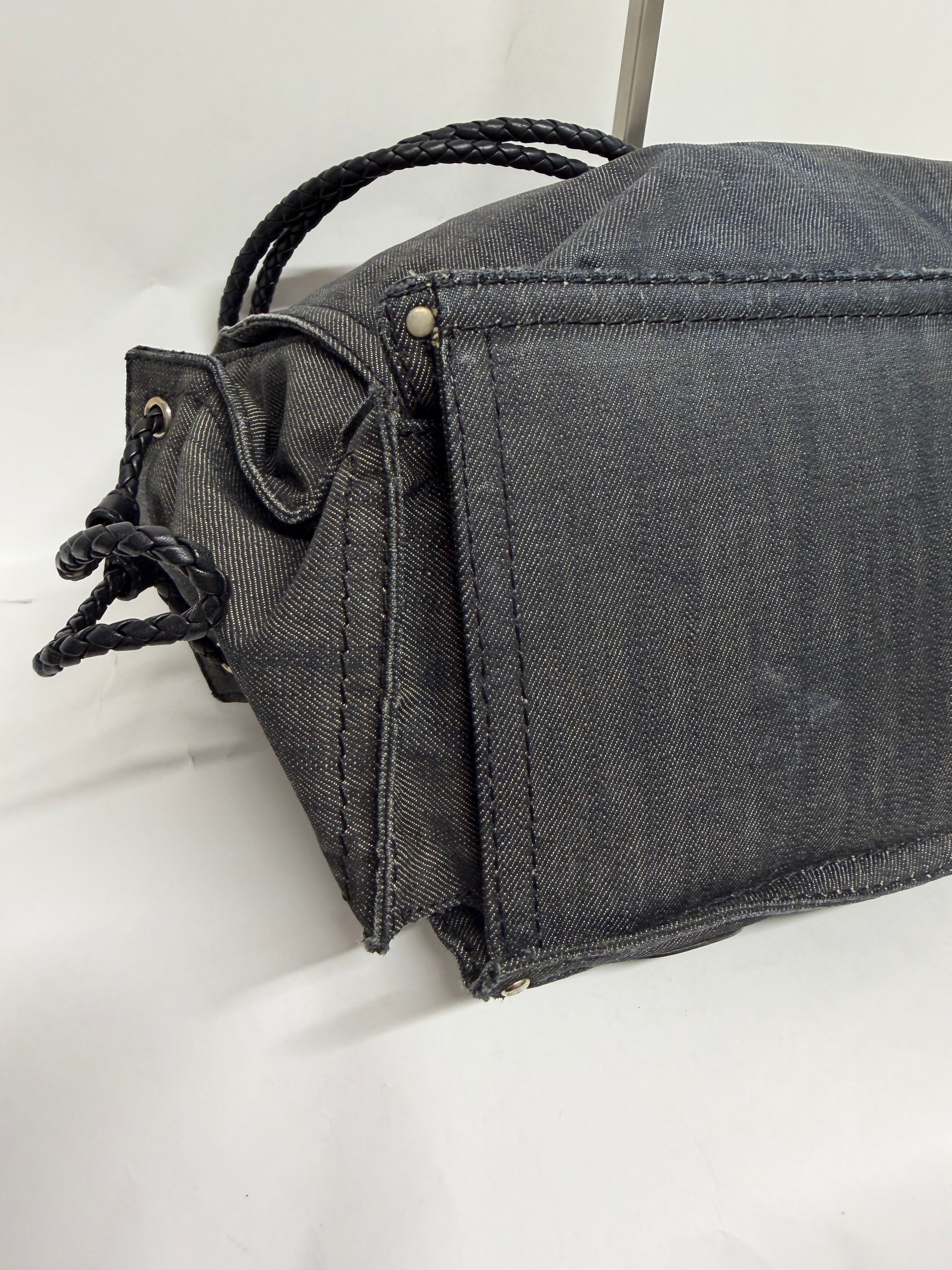 Loewe Tote Denim Oscuro Logo y Corona