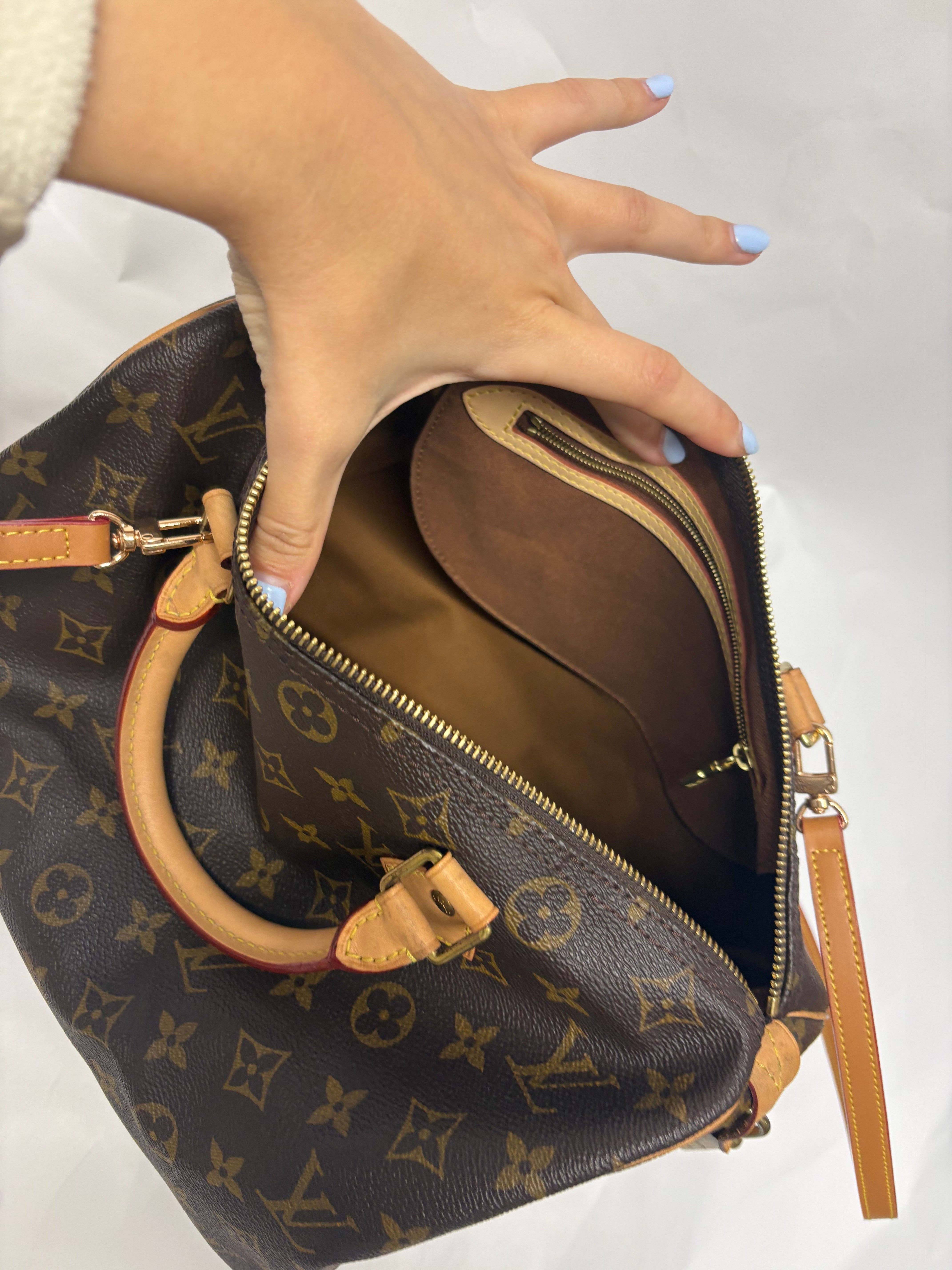 Louis Vuitton Speedy 30 Monogram con bandolera extra