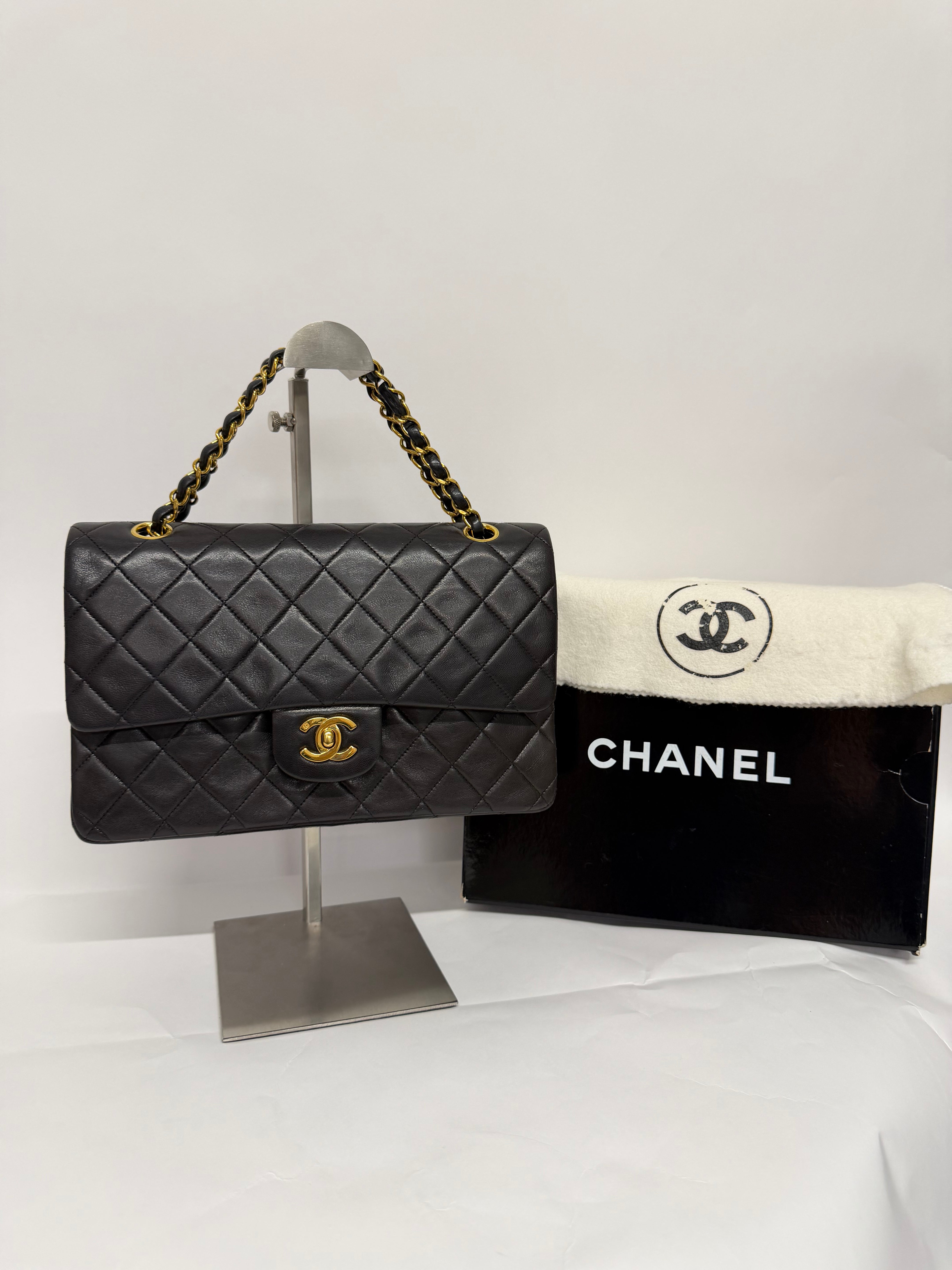 Chanel Timeless 25 Doble Solapa Negro Serie 3