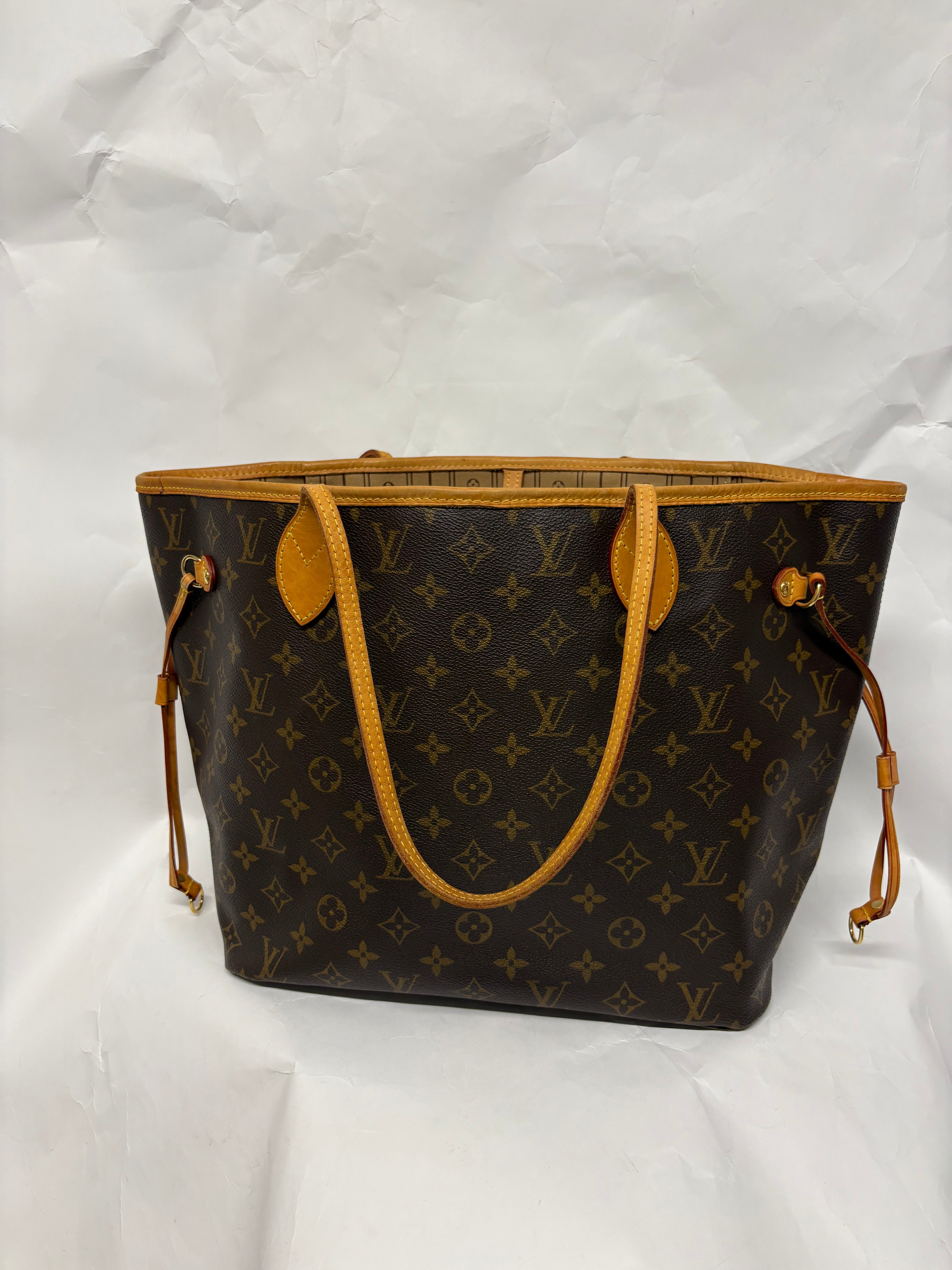 Louis Vuitton Neverfull MM Monogram y Beige