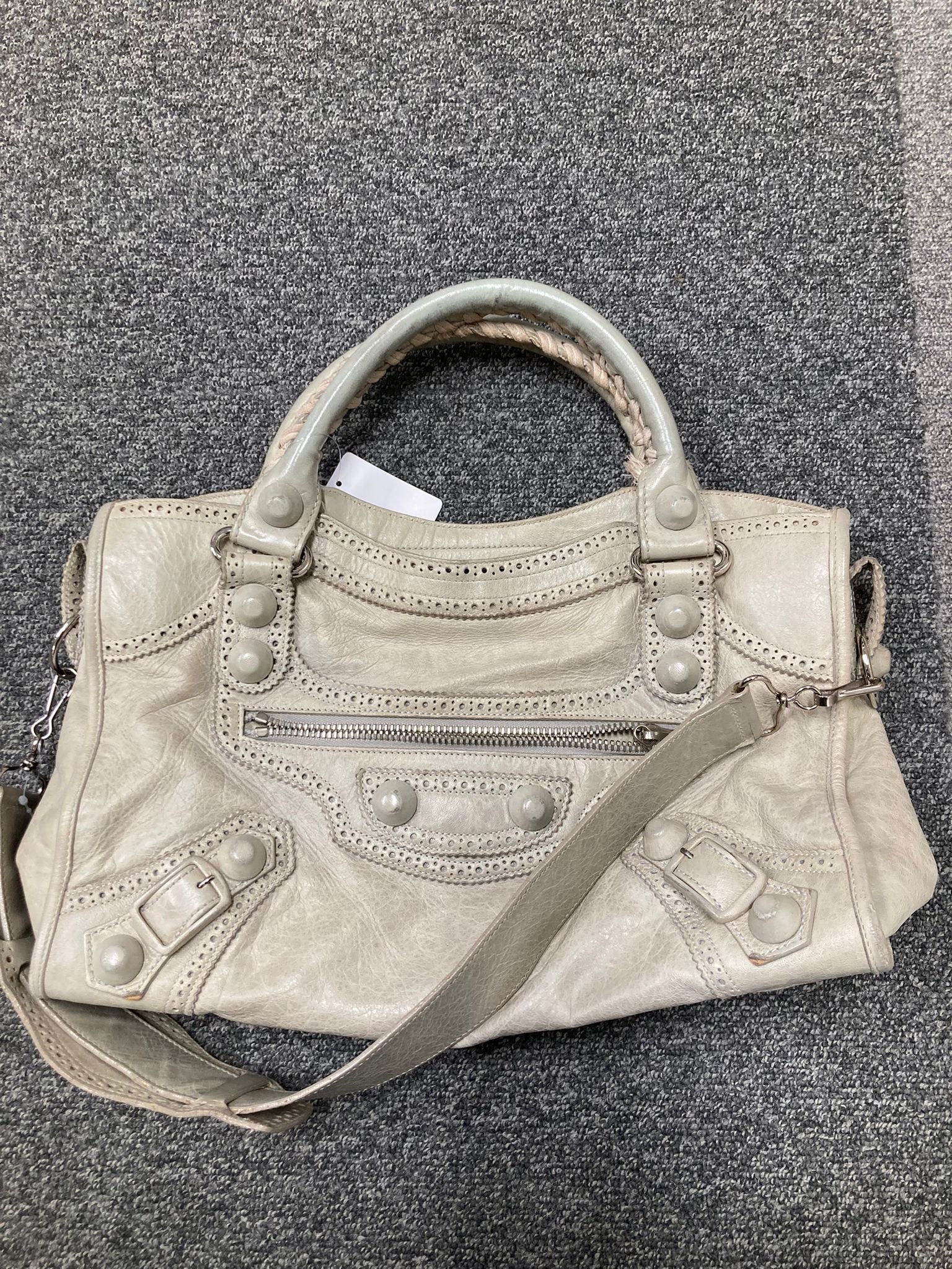 Balenciaga Giant City “Covered” Brogue Gris - crema