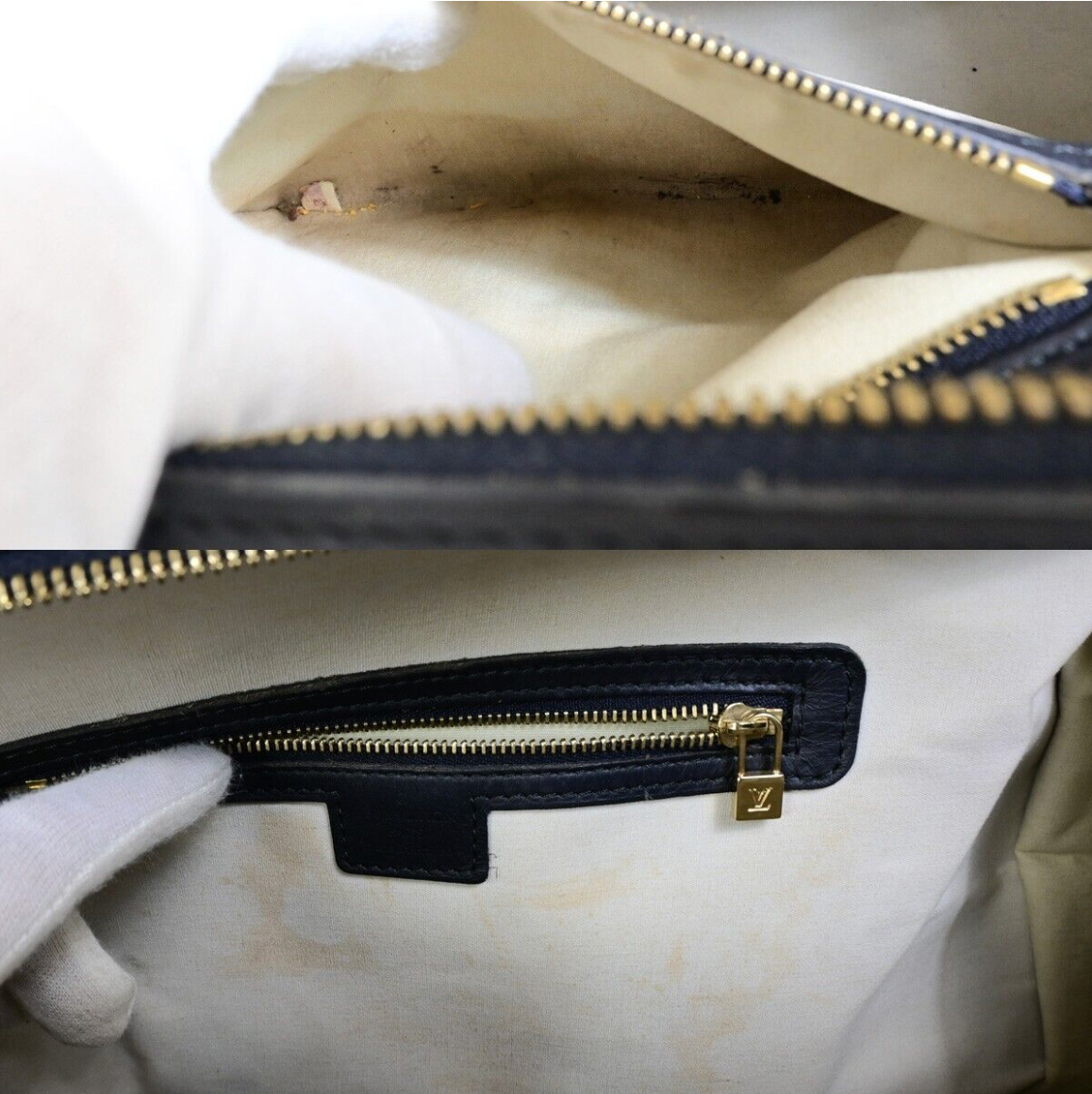 Louis Vuitton Joséphine azul en lona canvas