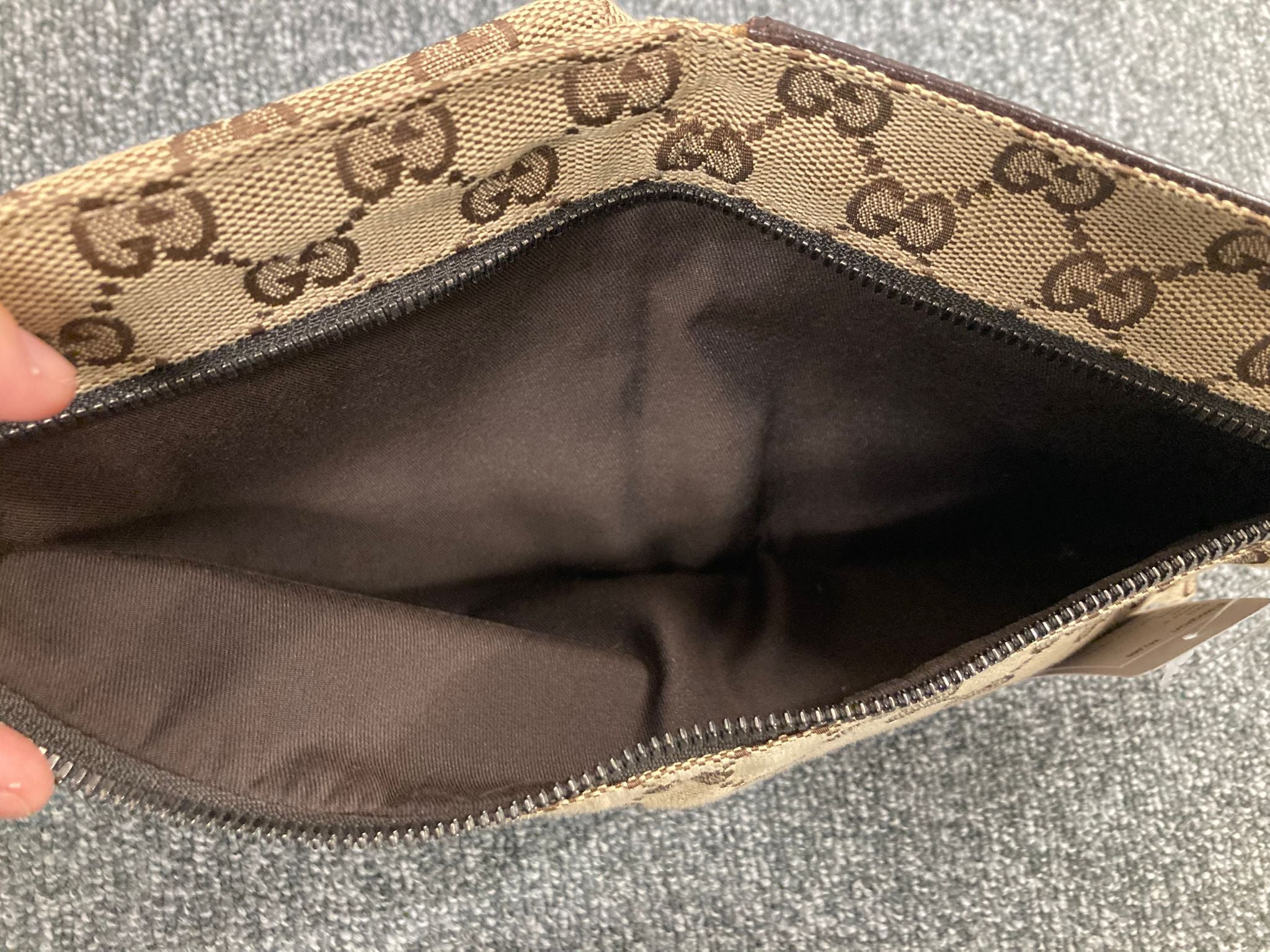 Riñonera Gucci gg canvas marrón