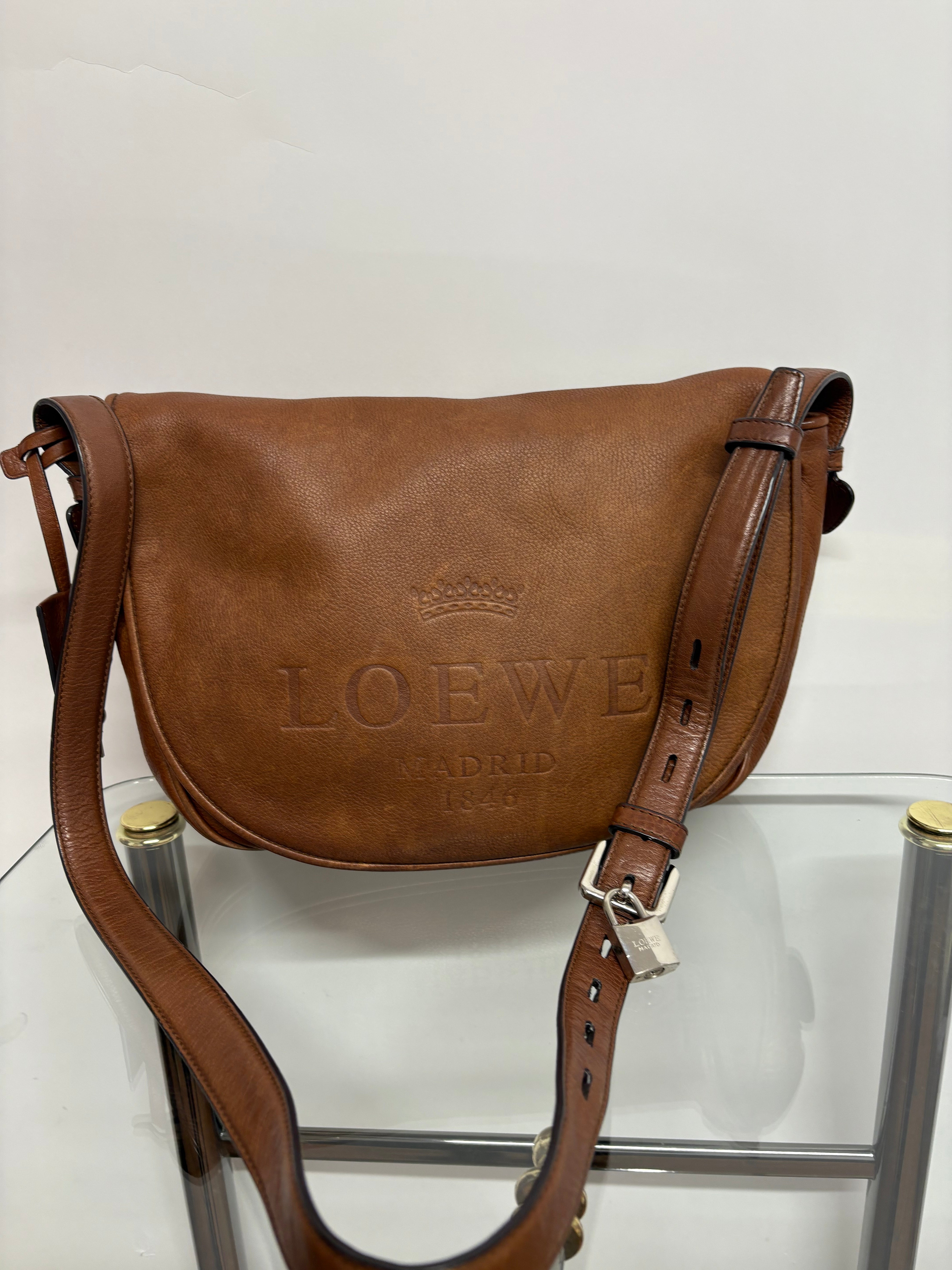 Loewe Heritage Bandolera Grande Piel Marrón · Vintage