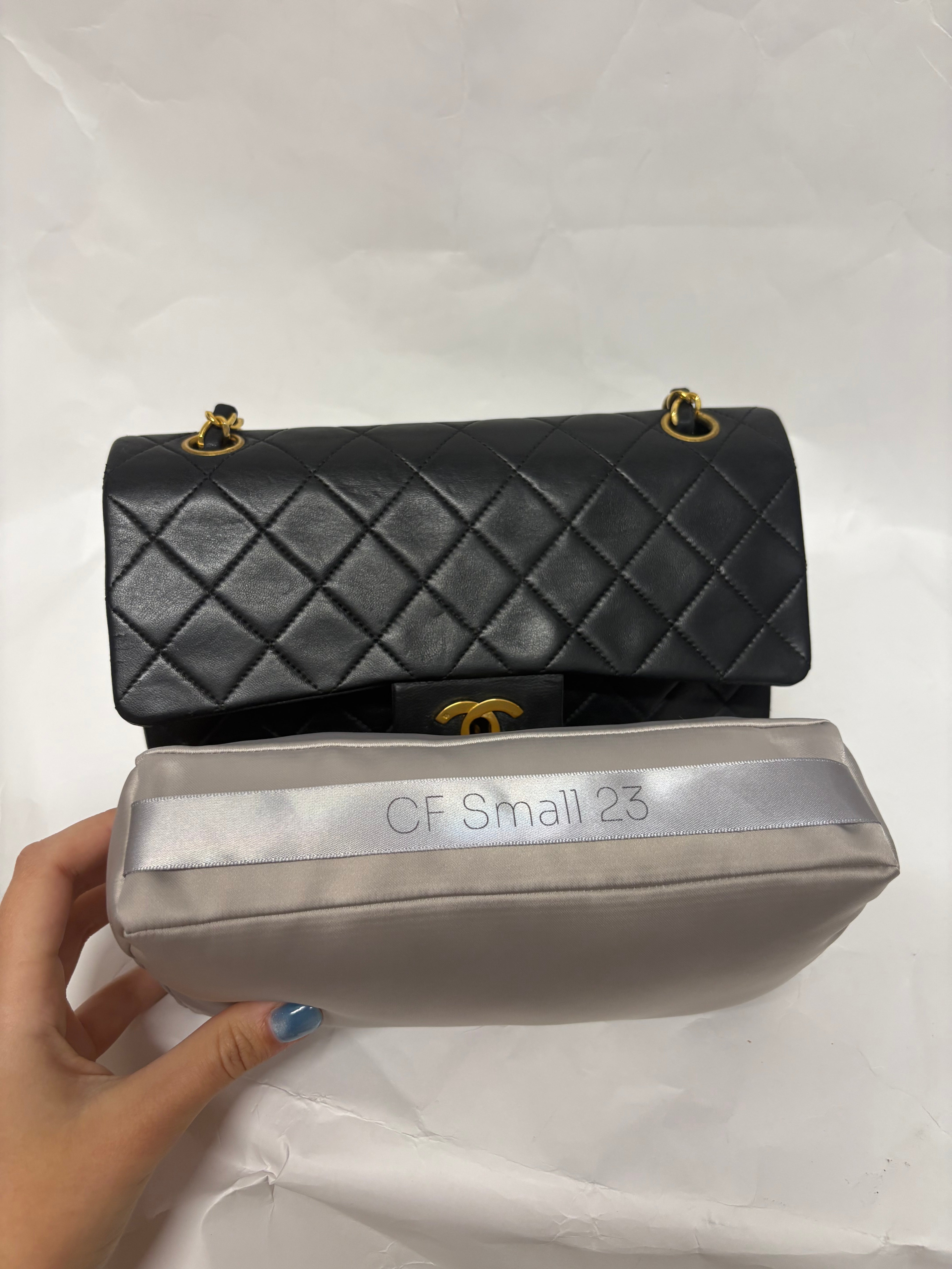 Chanel Timeless Matelassé 23 Double Flap negro serie 1