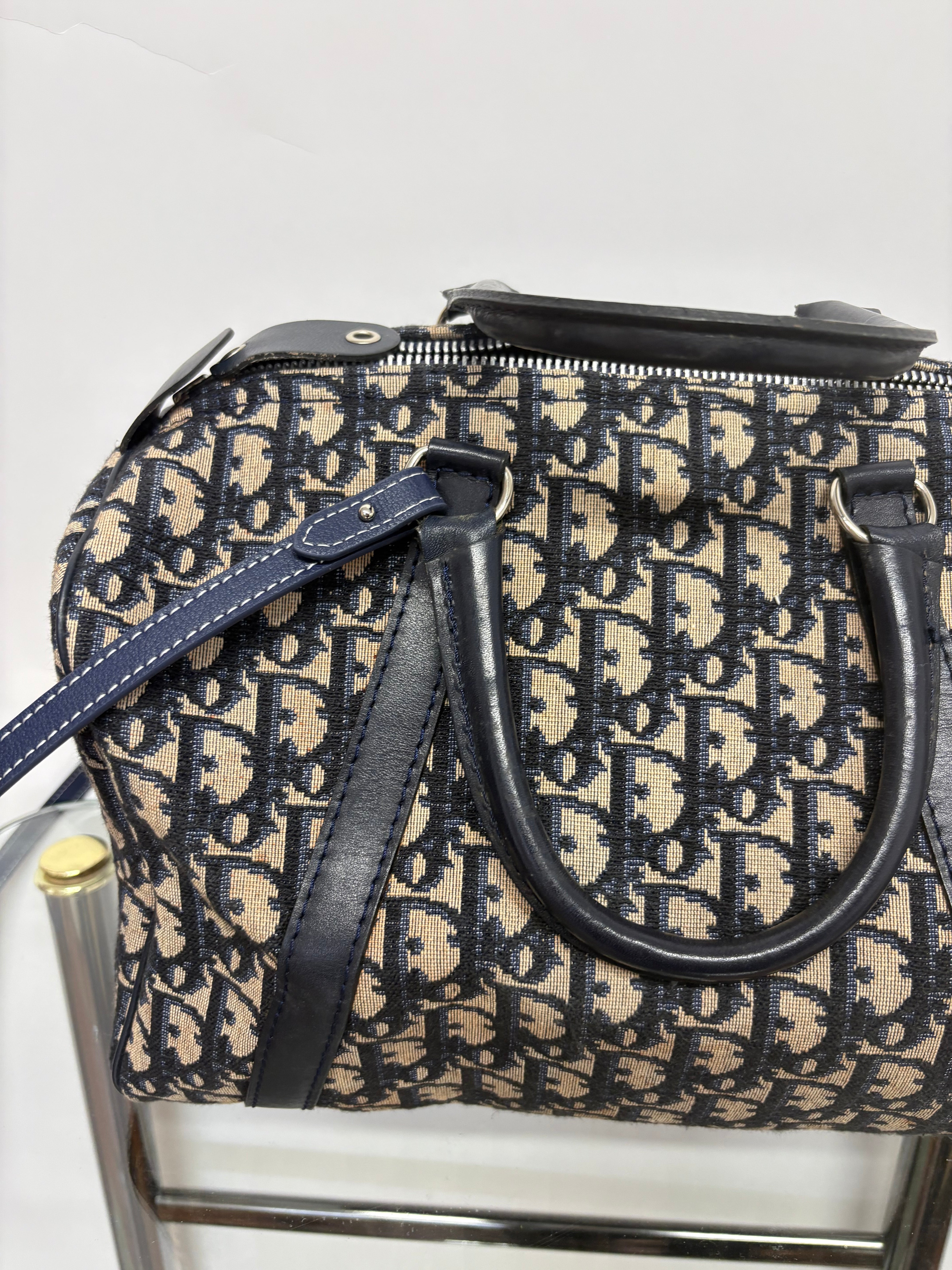 Christian Dior Bowling Trotter 30 Oblique Azul