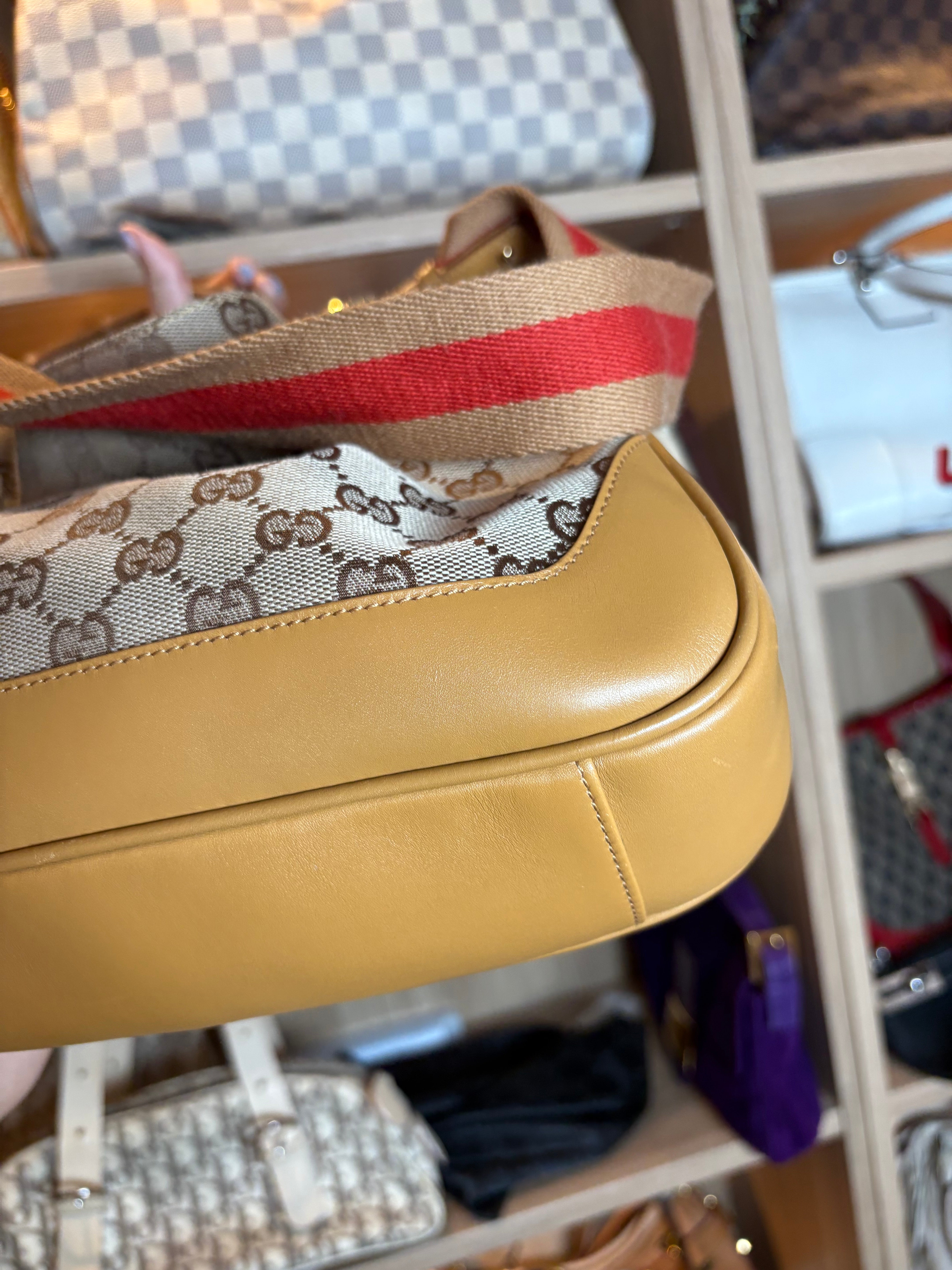 Gucci Bamboo Monogram GG Canvas Beige