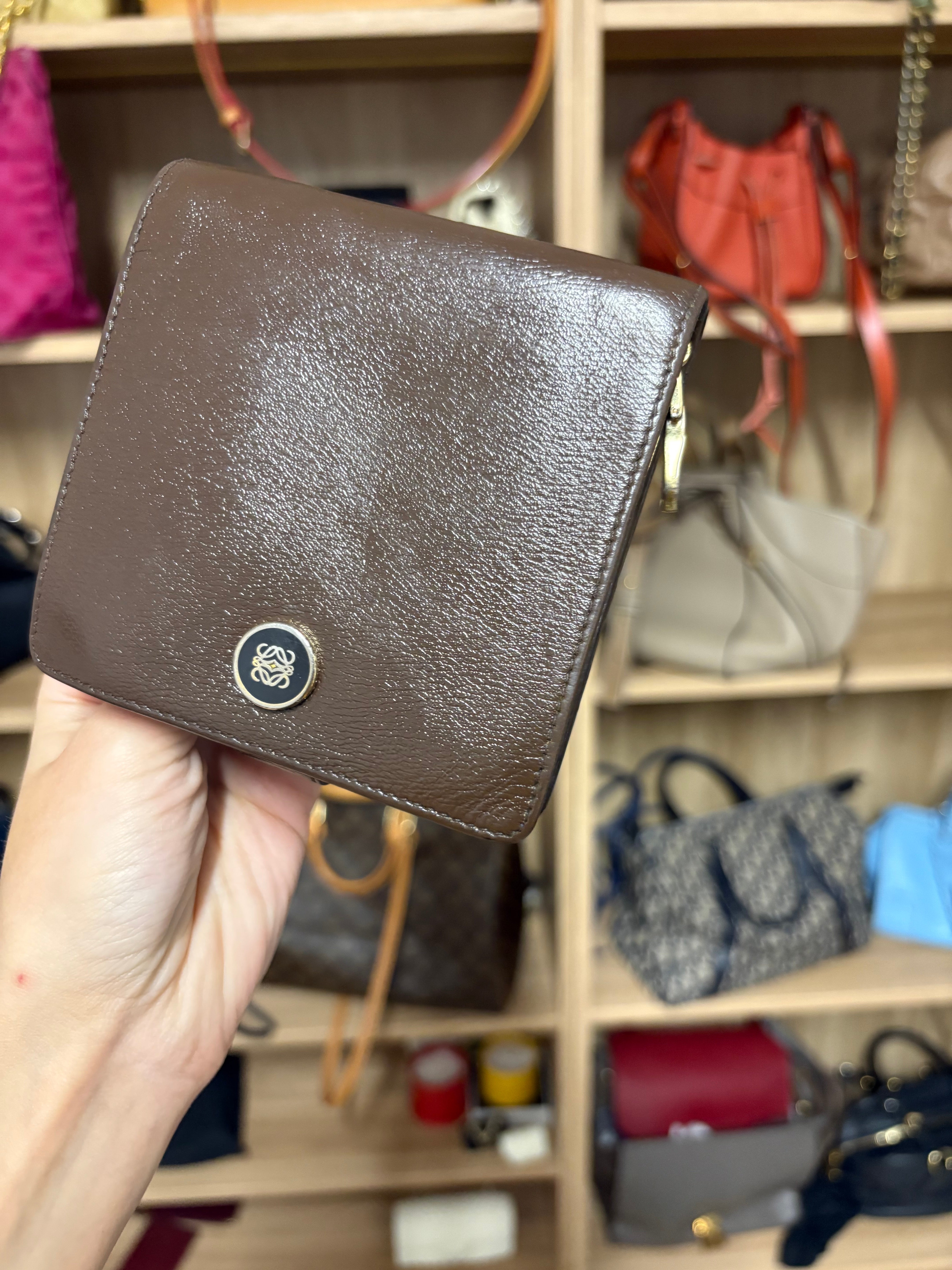 Loewe hobo vintage marron con cartera incluida