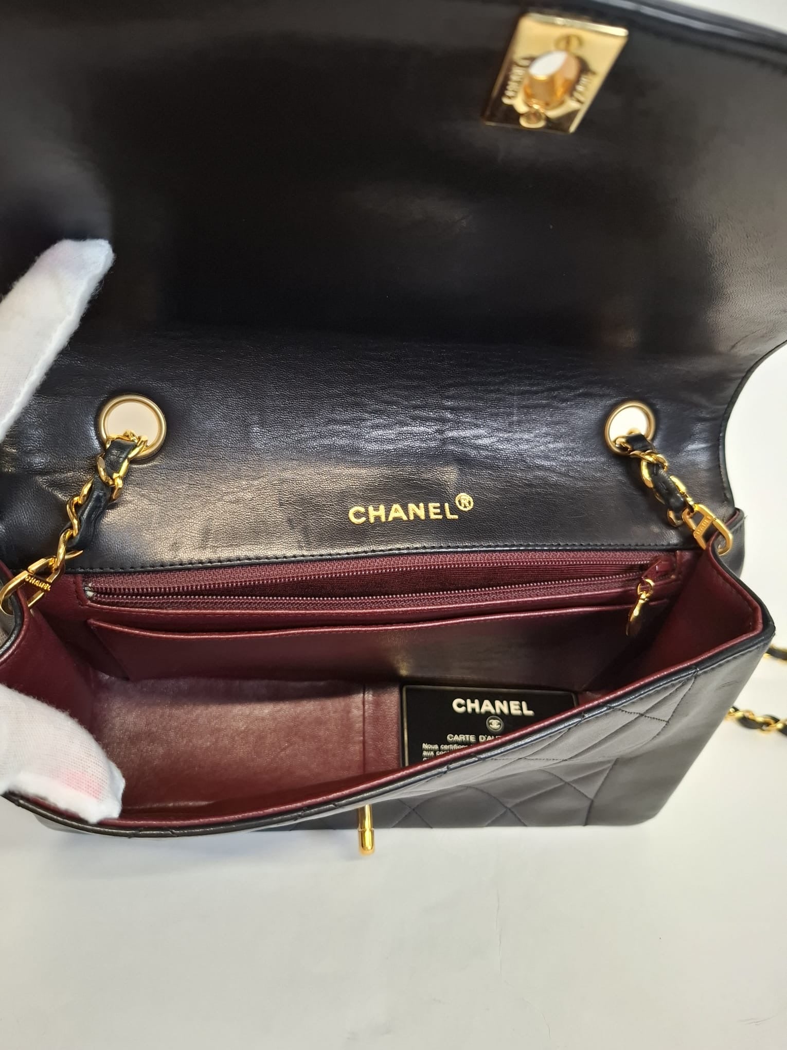 Chanel Diana Single Flap 25 Piel Cordero Negra - serie 1