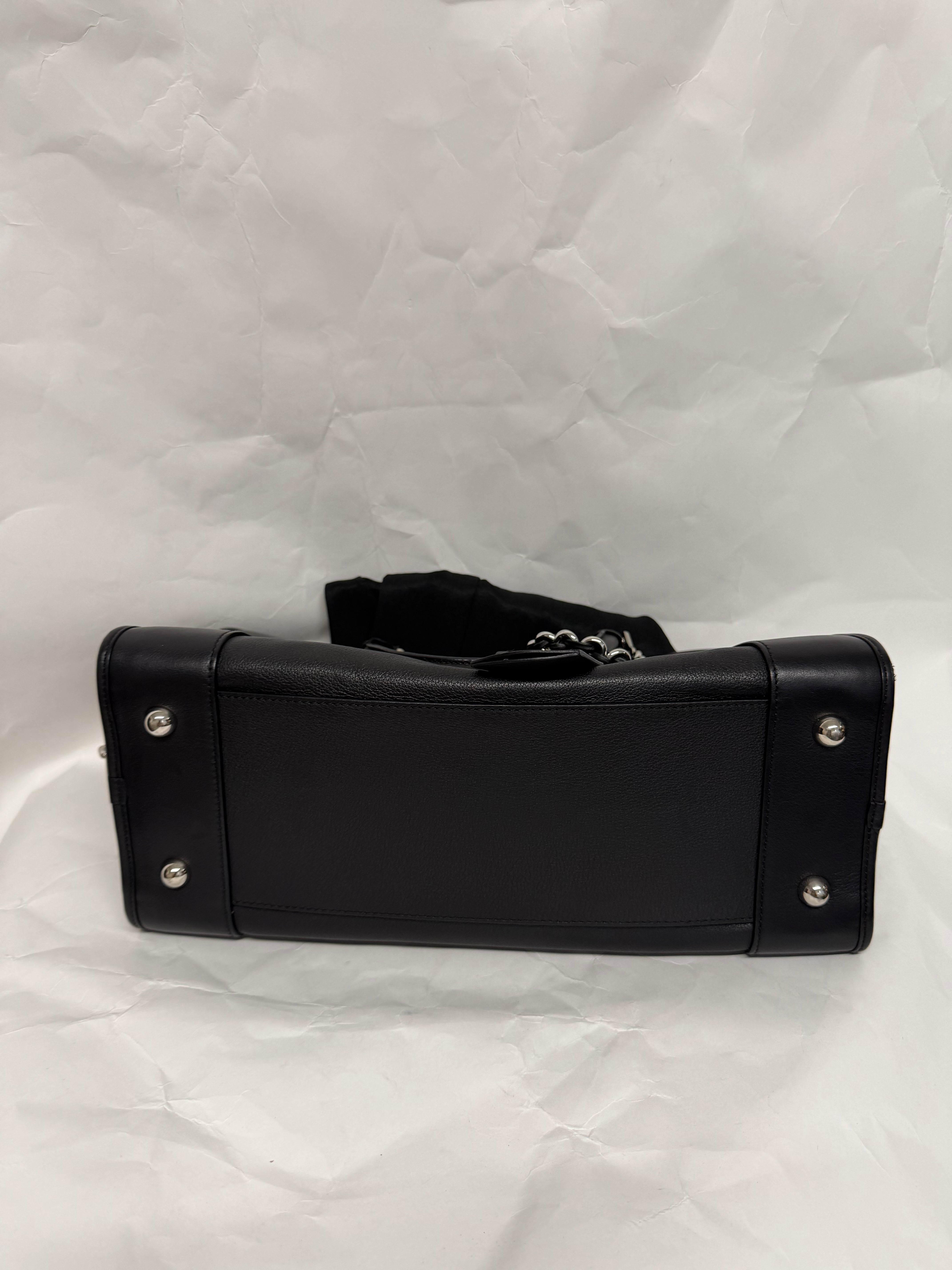 Loewe Amazona 36 | Piel Negra Herrajes Plata
