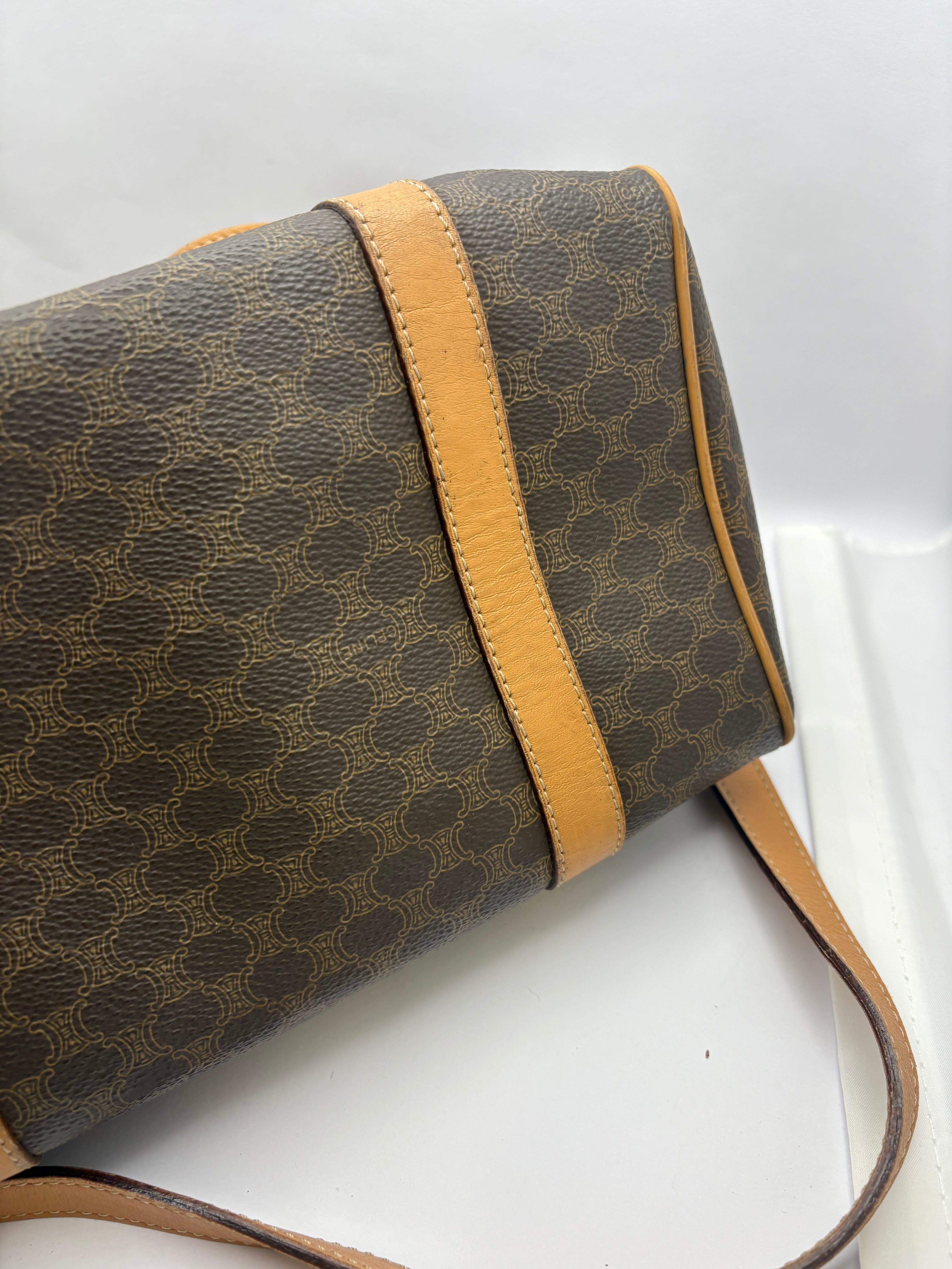 CELINE Macadam Mini Boston Vintage bandolera – Triomphe Logo