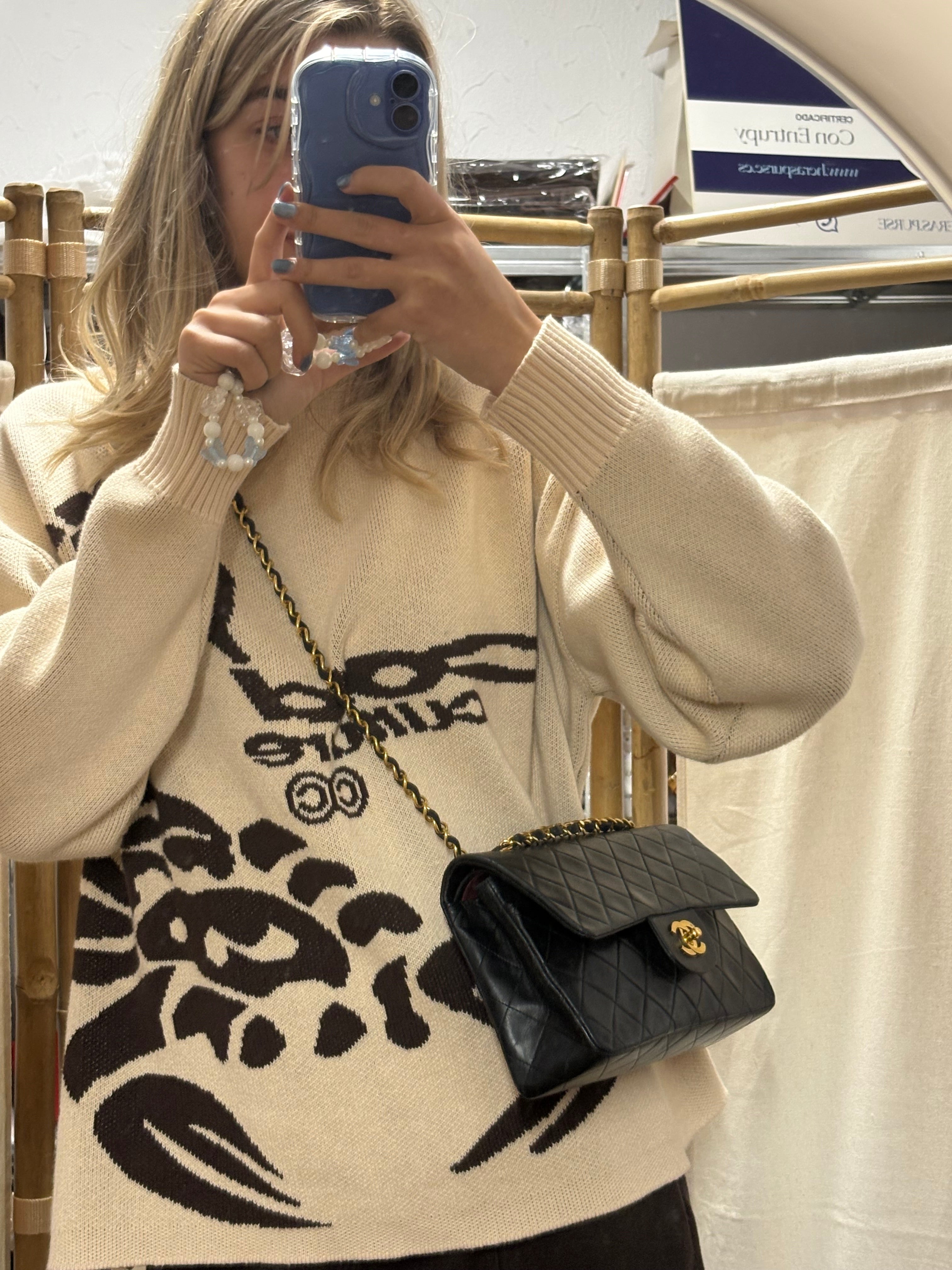 Chanel Timeless Matelassé 23 Double Flap negro serie 1