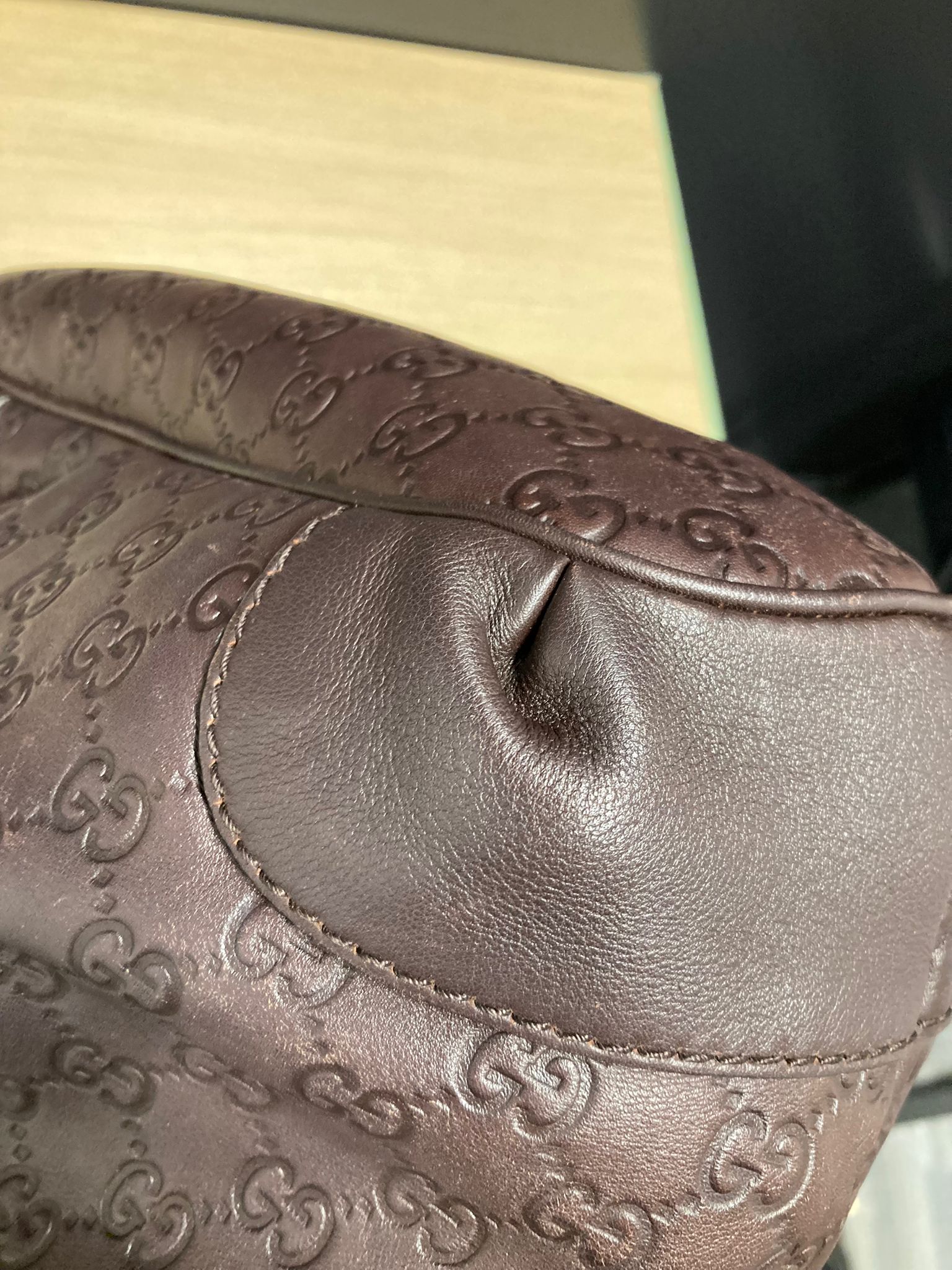 GUCCI GG Guccissima 2Way – Piel marrón chocolate Y bandolera