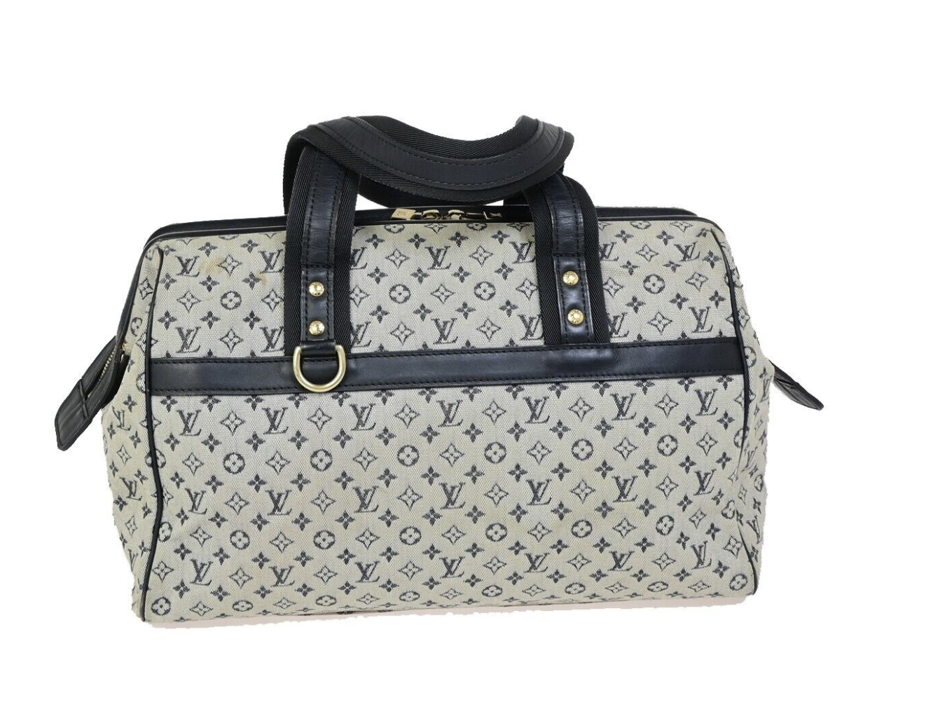 Louis Vuitton Joséphine azul en lona canvas