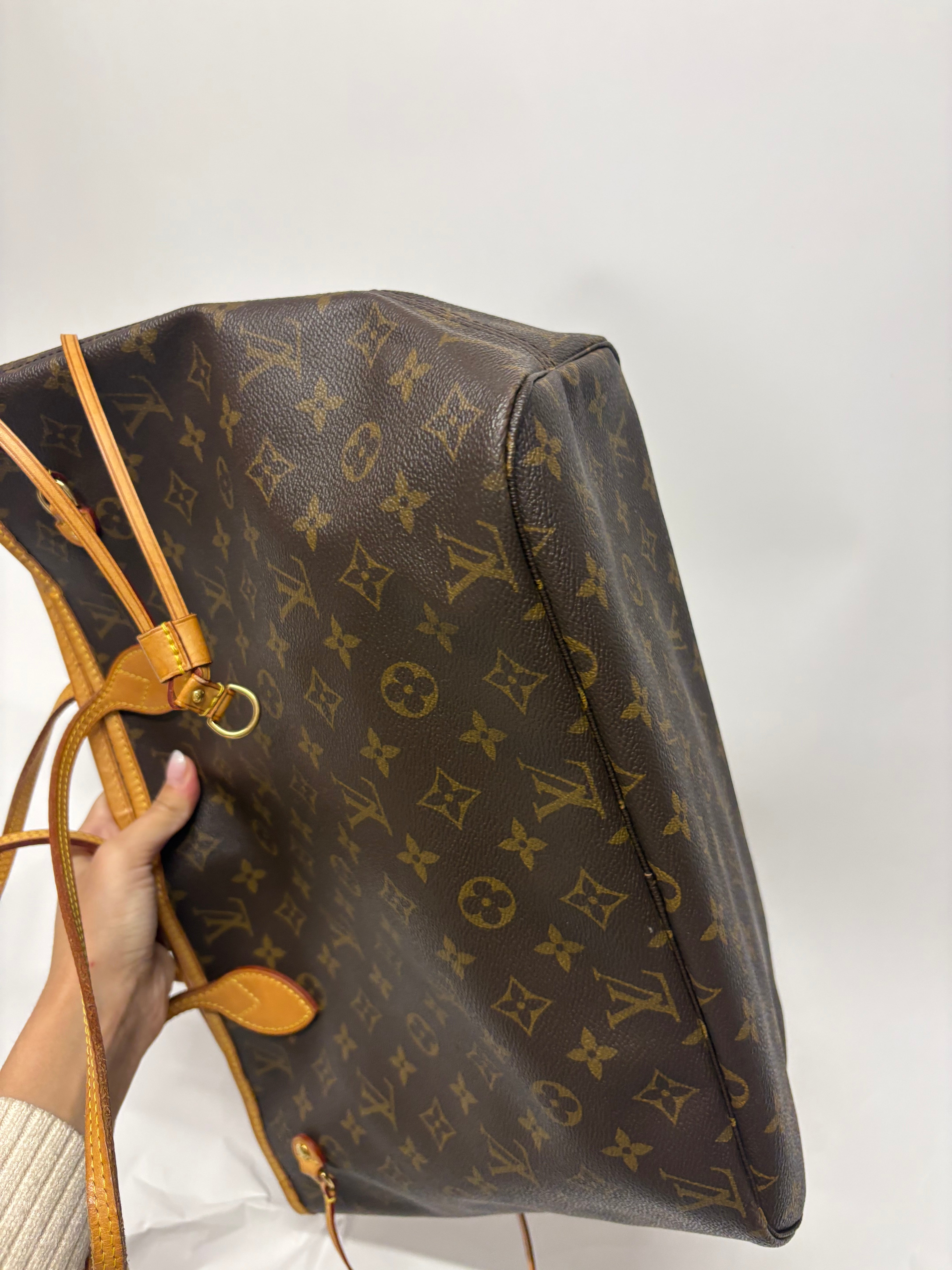 Louis Vuitton Neverfull MM Monogram y Beige