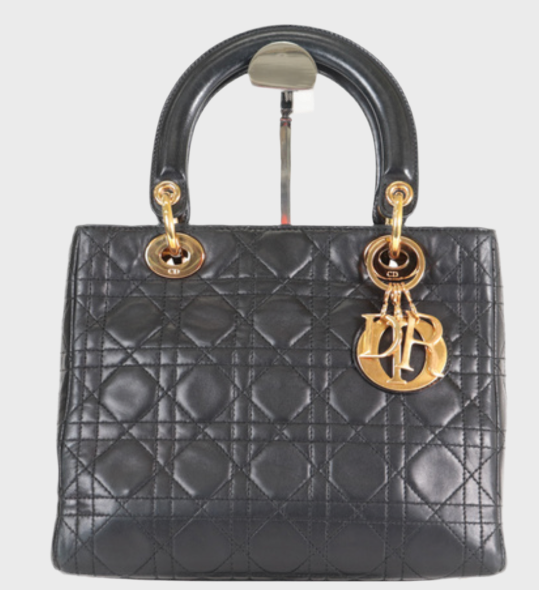 Bolso Lady Dior Mediano Negro Vintage