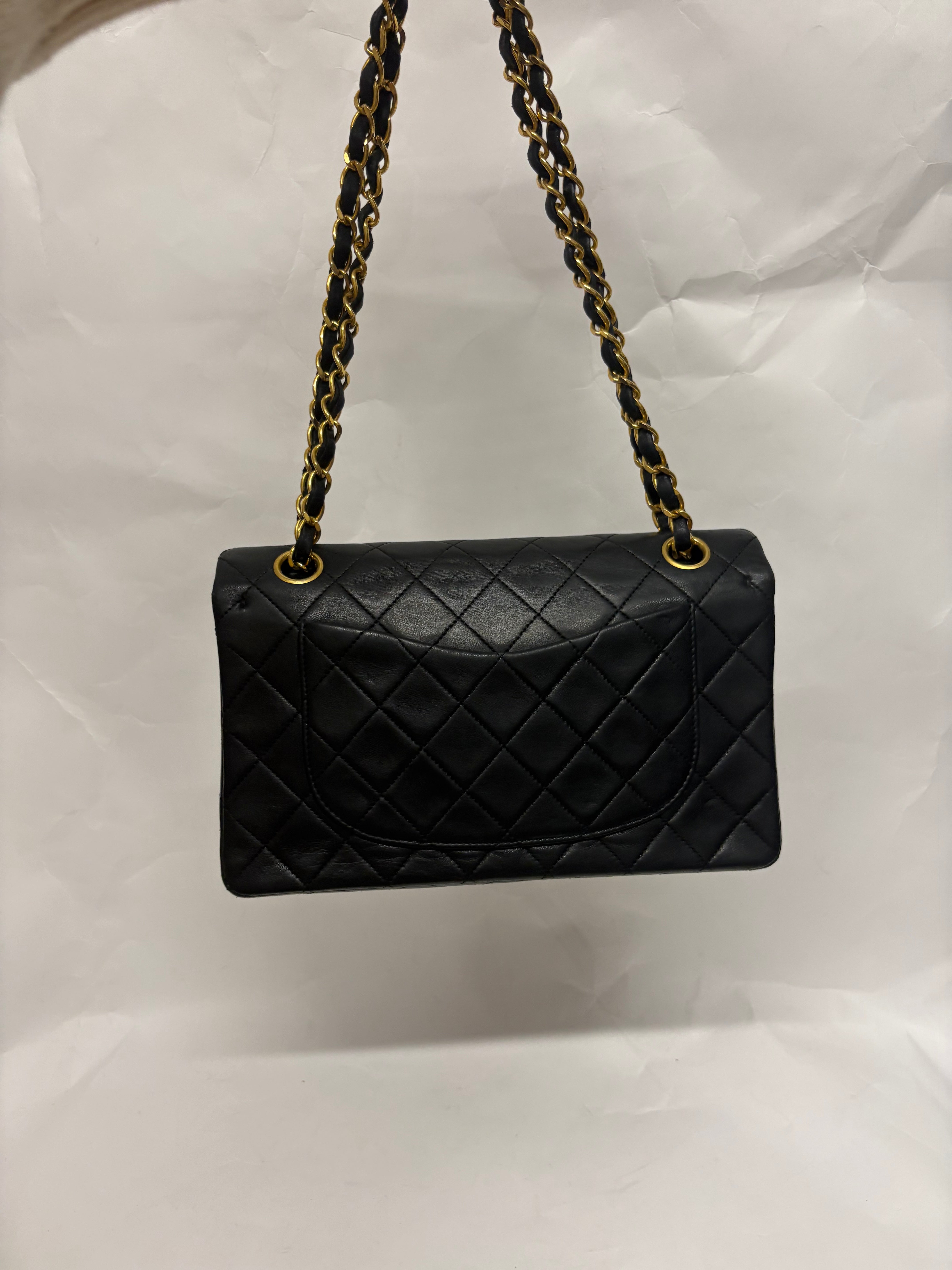 Chanel Timeless Matelassé 23 Double Flap negro serie 1