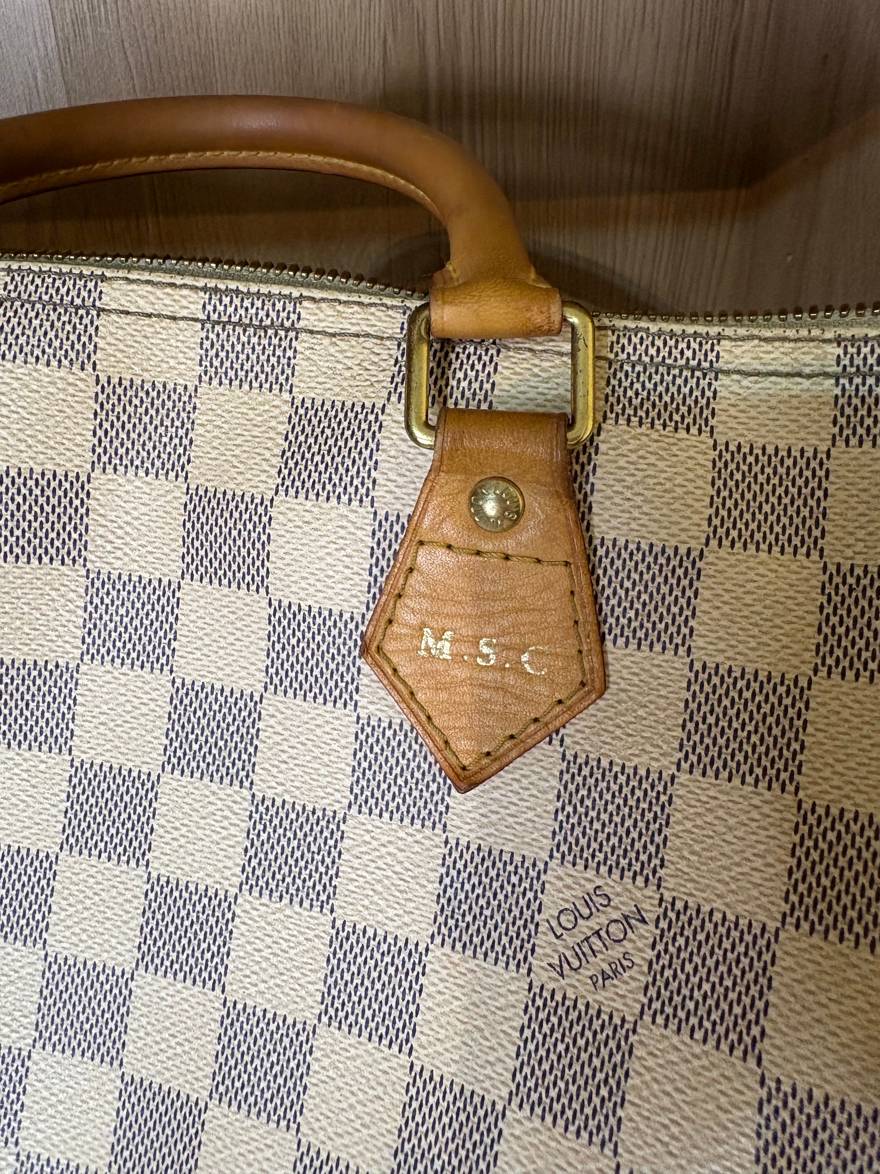 Louis Vuitton Speedy 30 Damier Azur Bandolera
