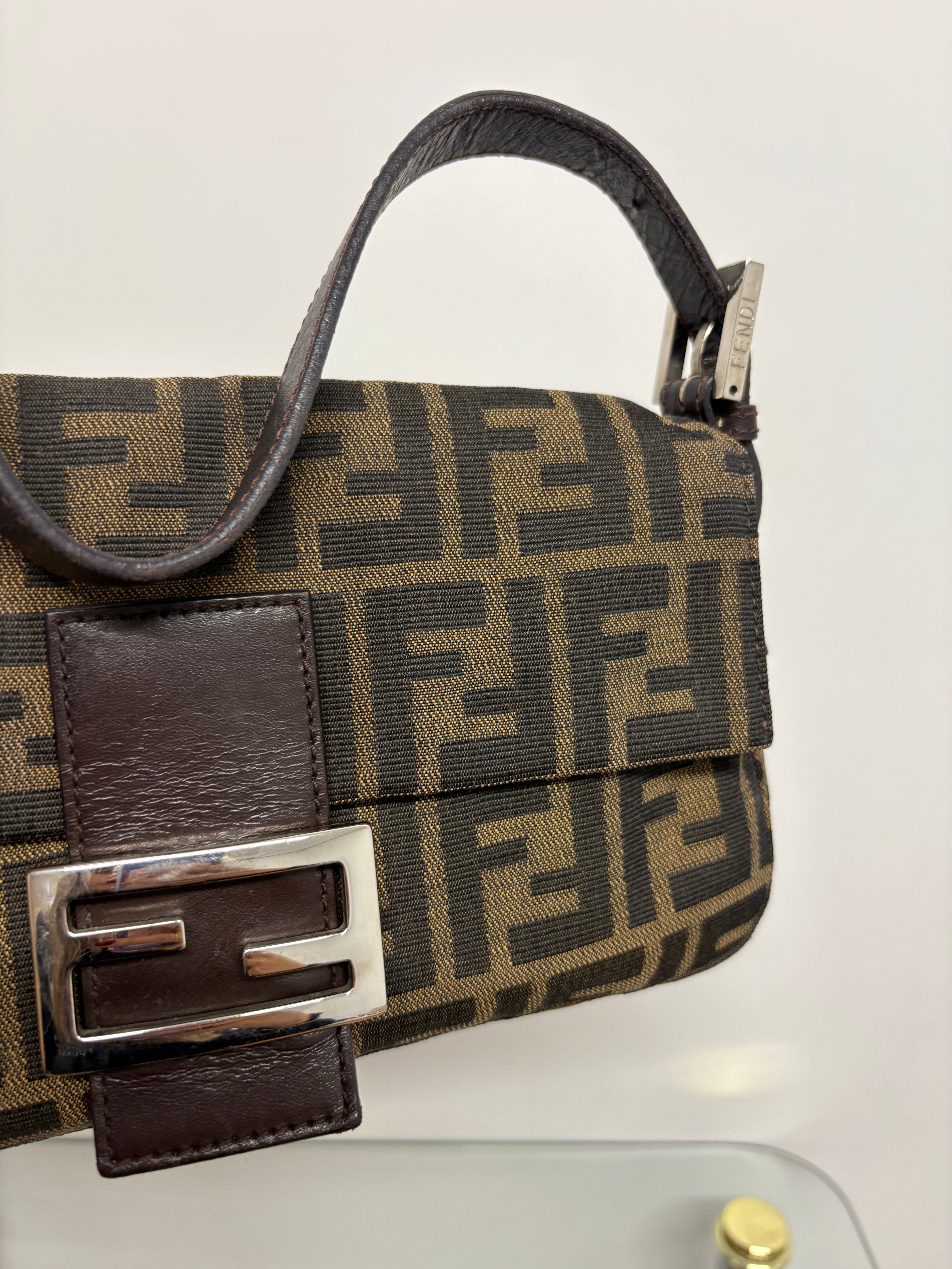 Fendi Baguette Zucca Marrón Vintage