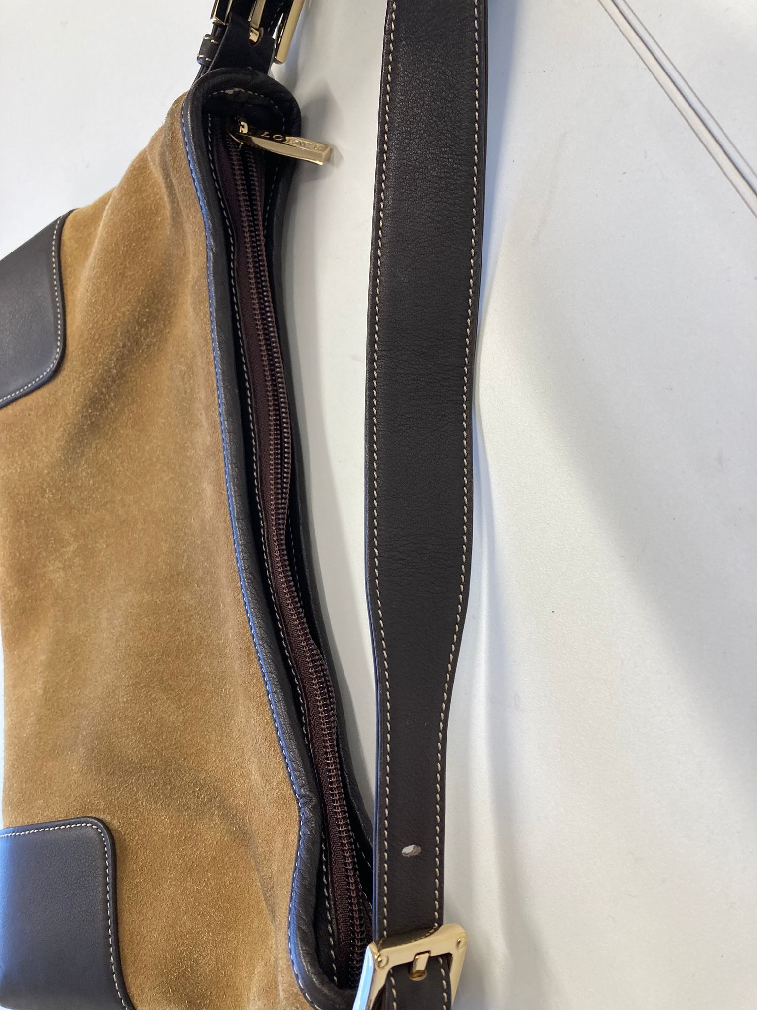 Loewe bolso hombro ante marrón vintage