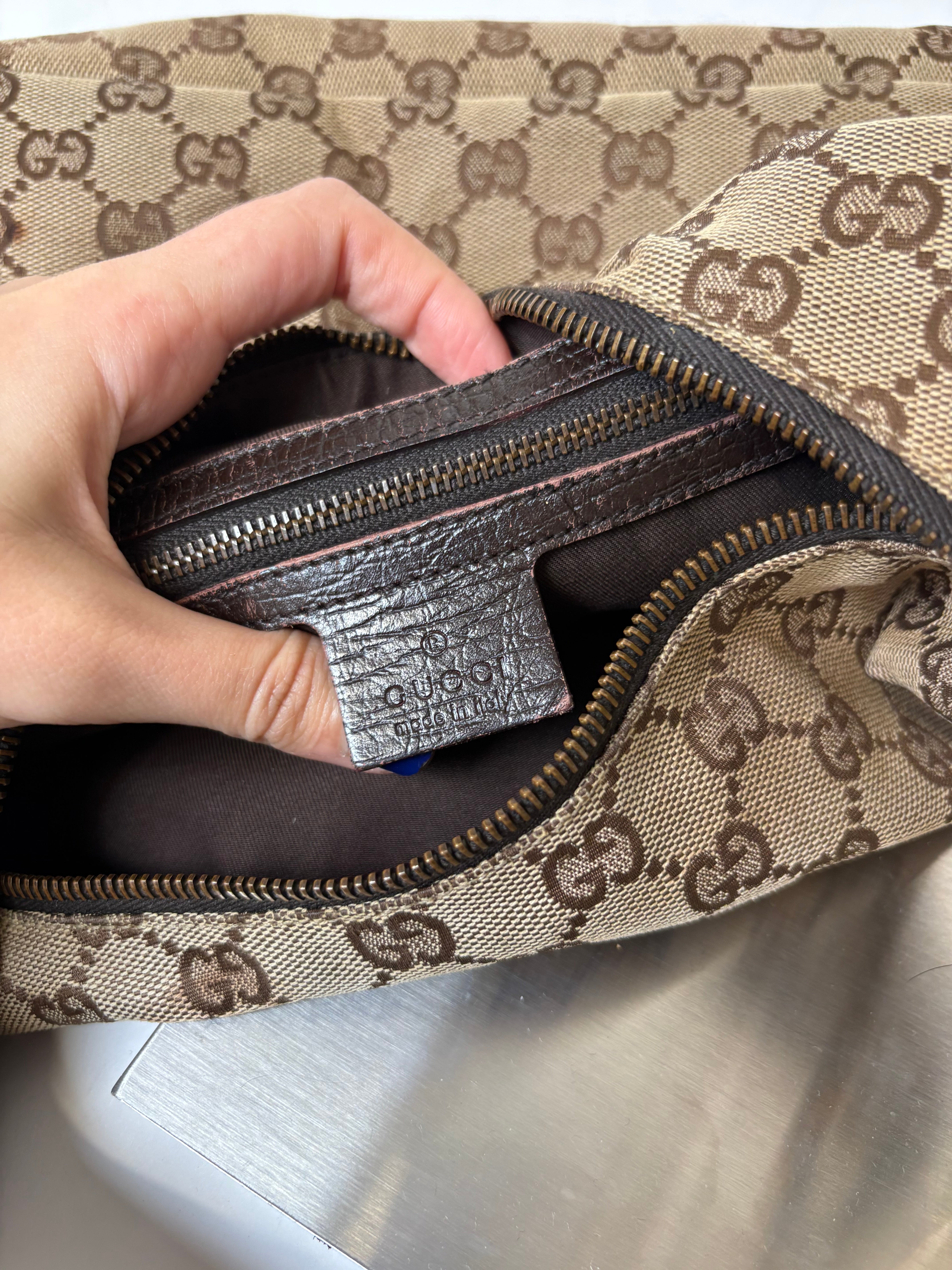Gucci Horsebit Hobo GG Canvas Marrón