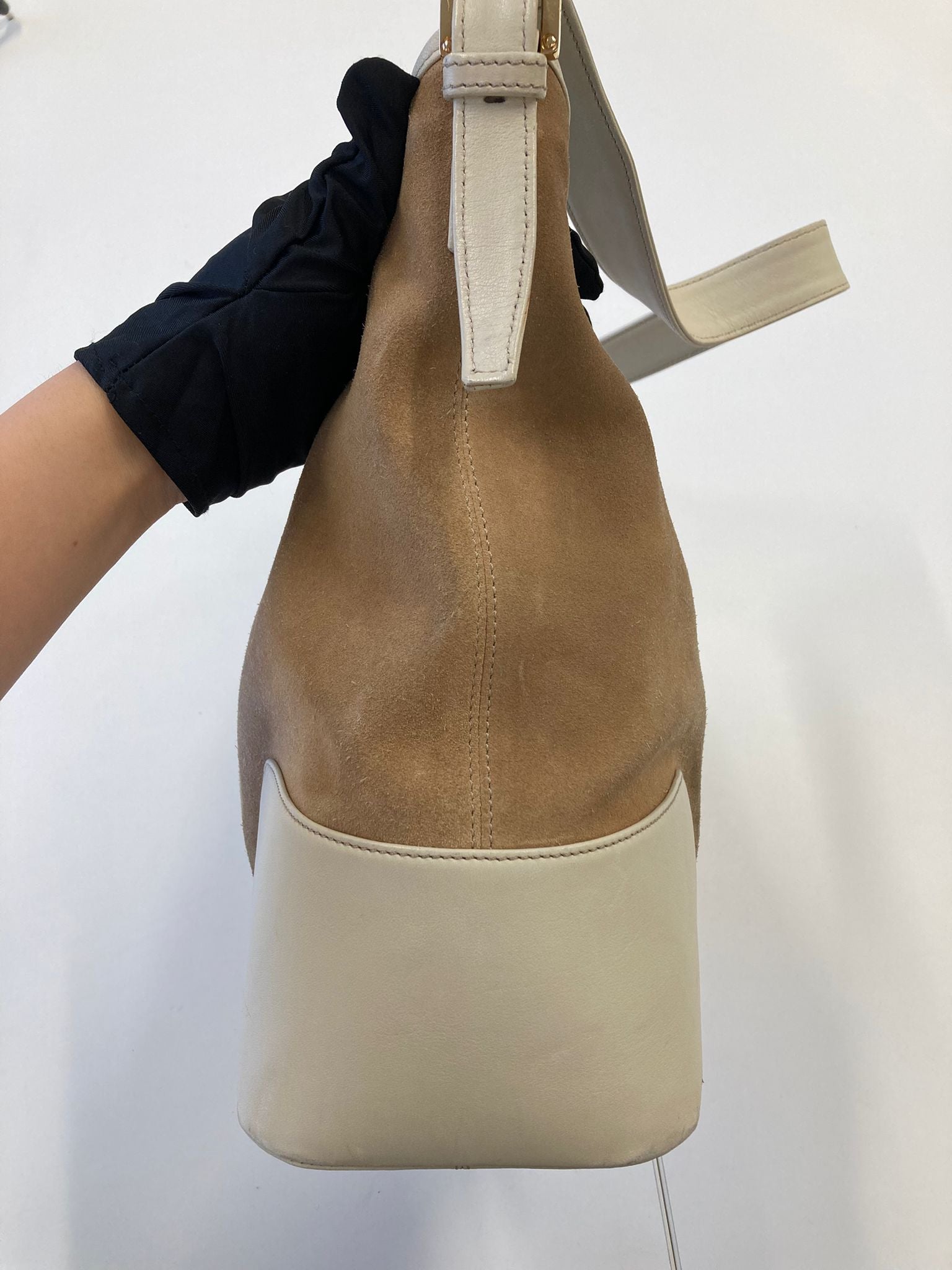 Loewe hombro ante vintage blanco