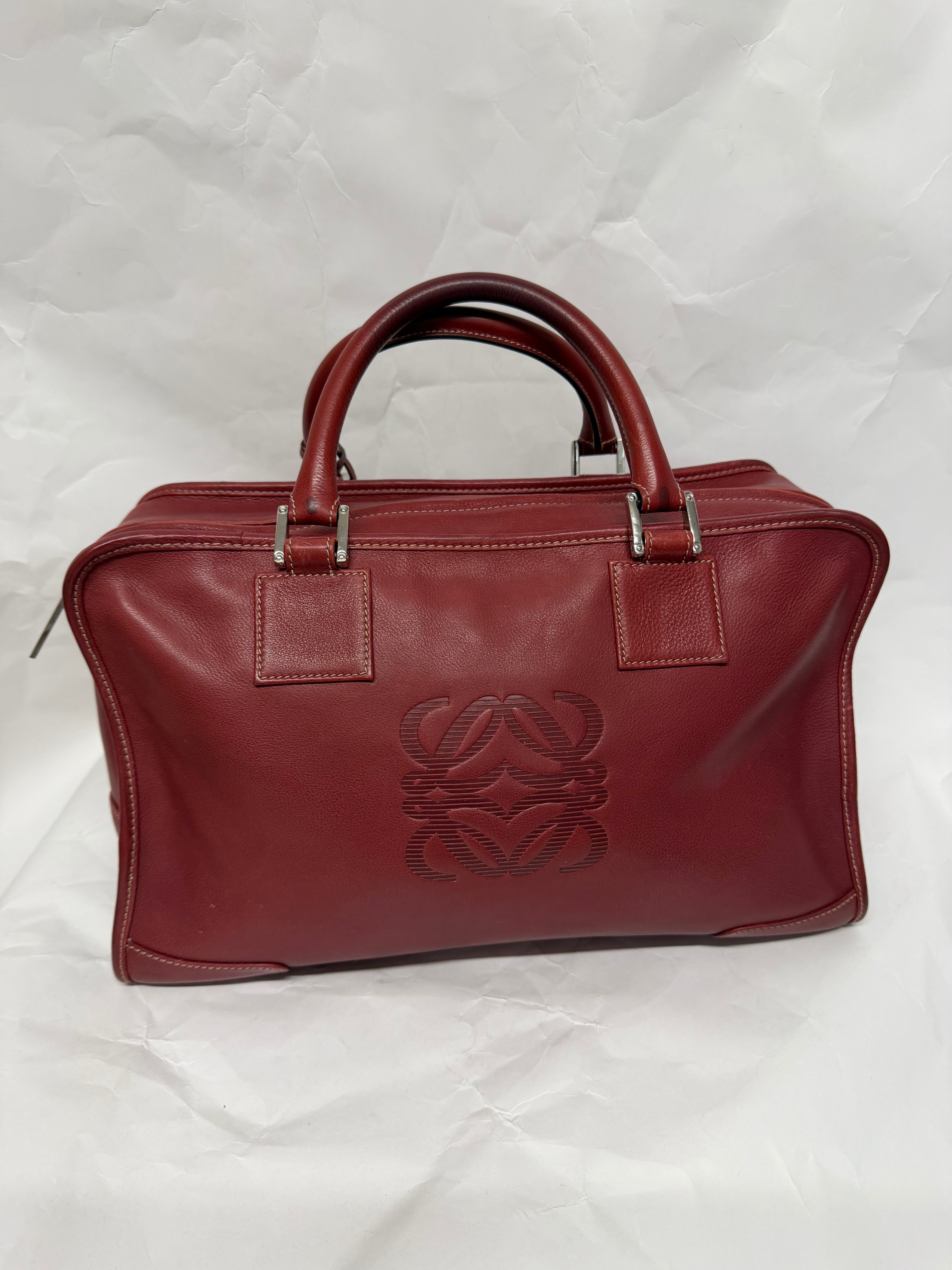 Loewe Amazona 36 | Piel Rojo Burdeos