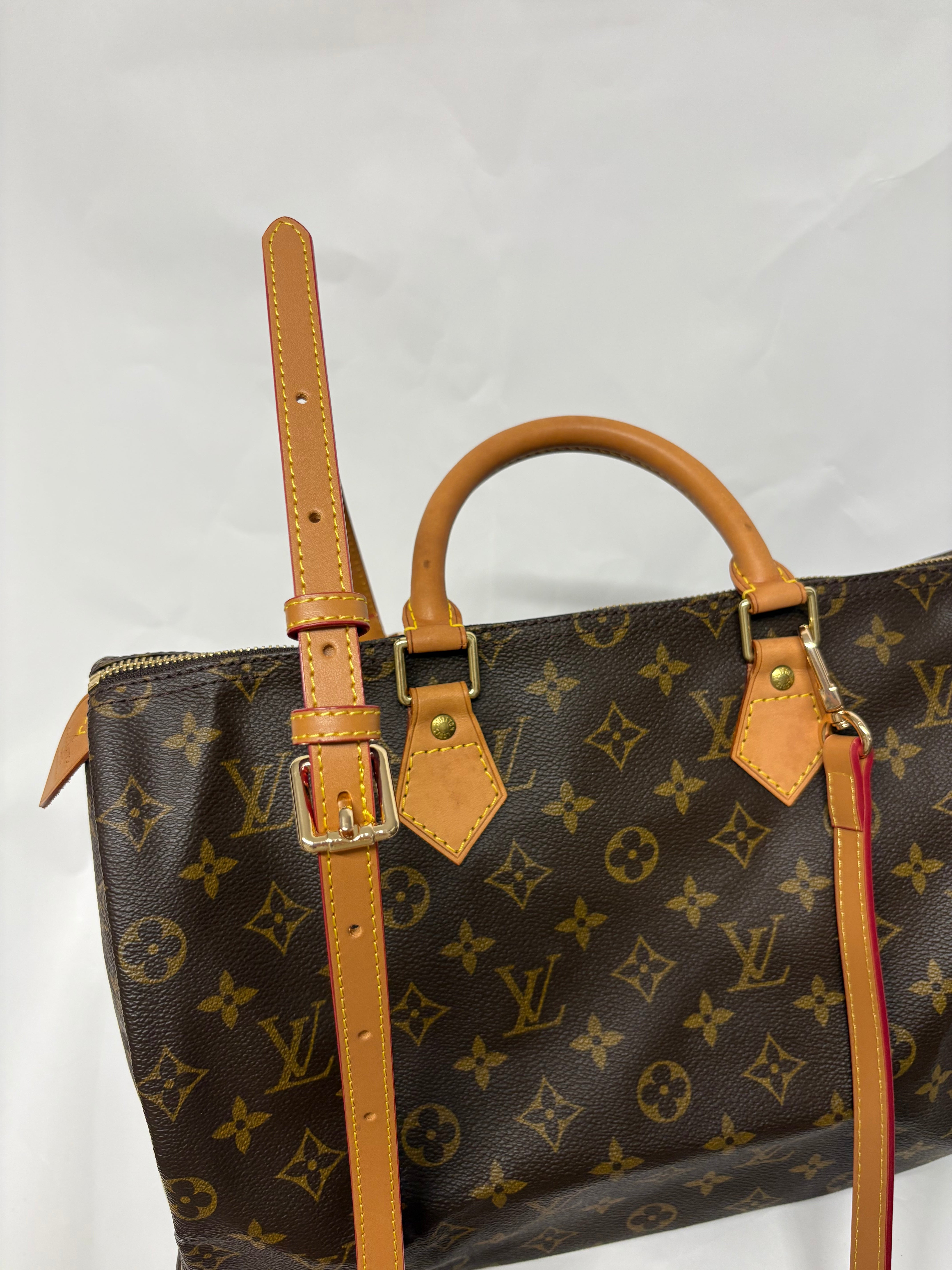 Louis Vuitton speedy 35 canvas monogram con bandolera extra