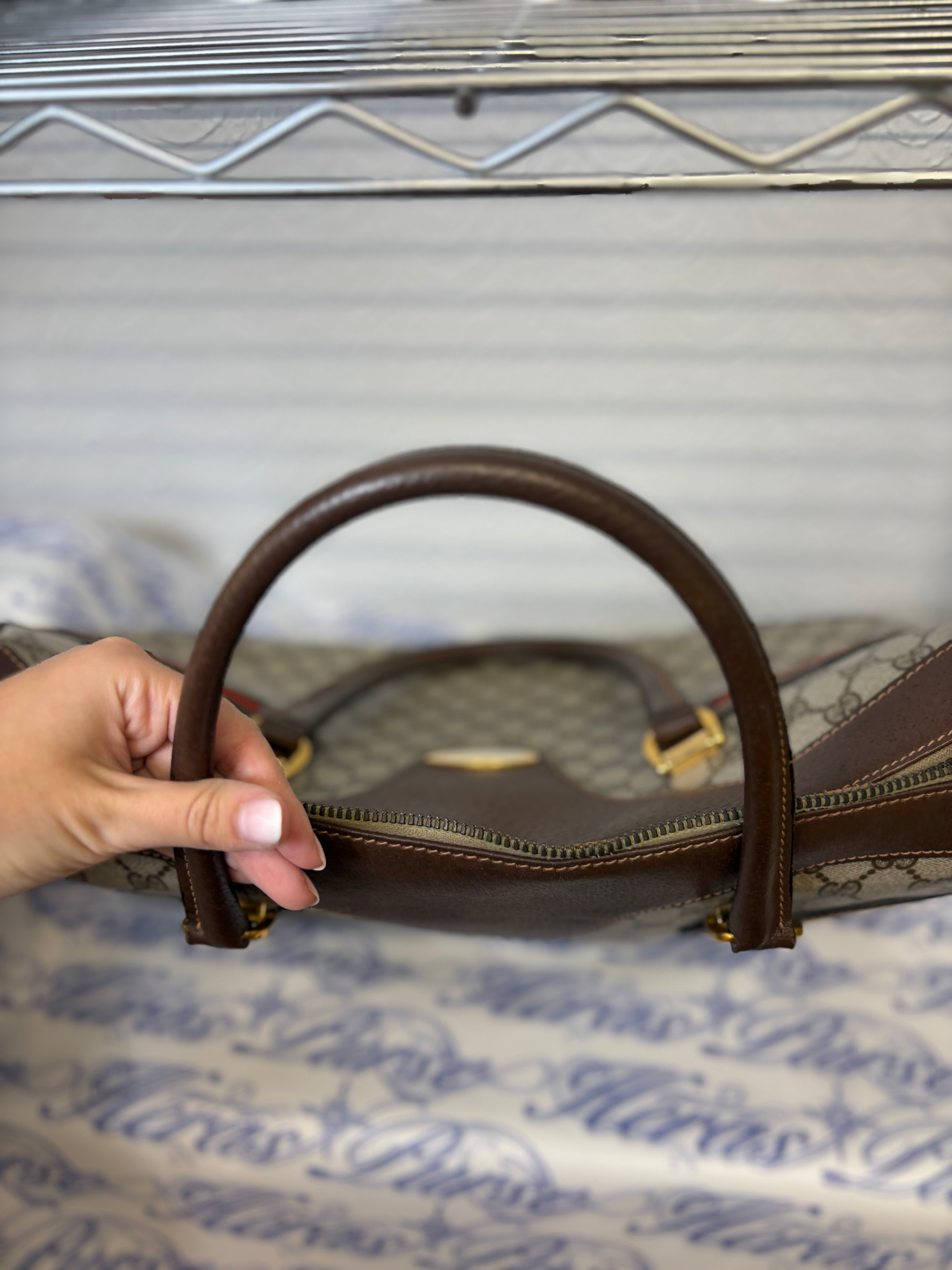 Gucci vintage gg supreme web boston XXL bag