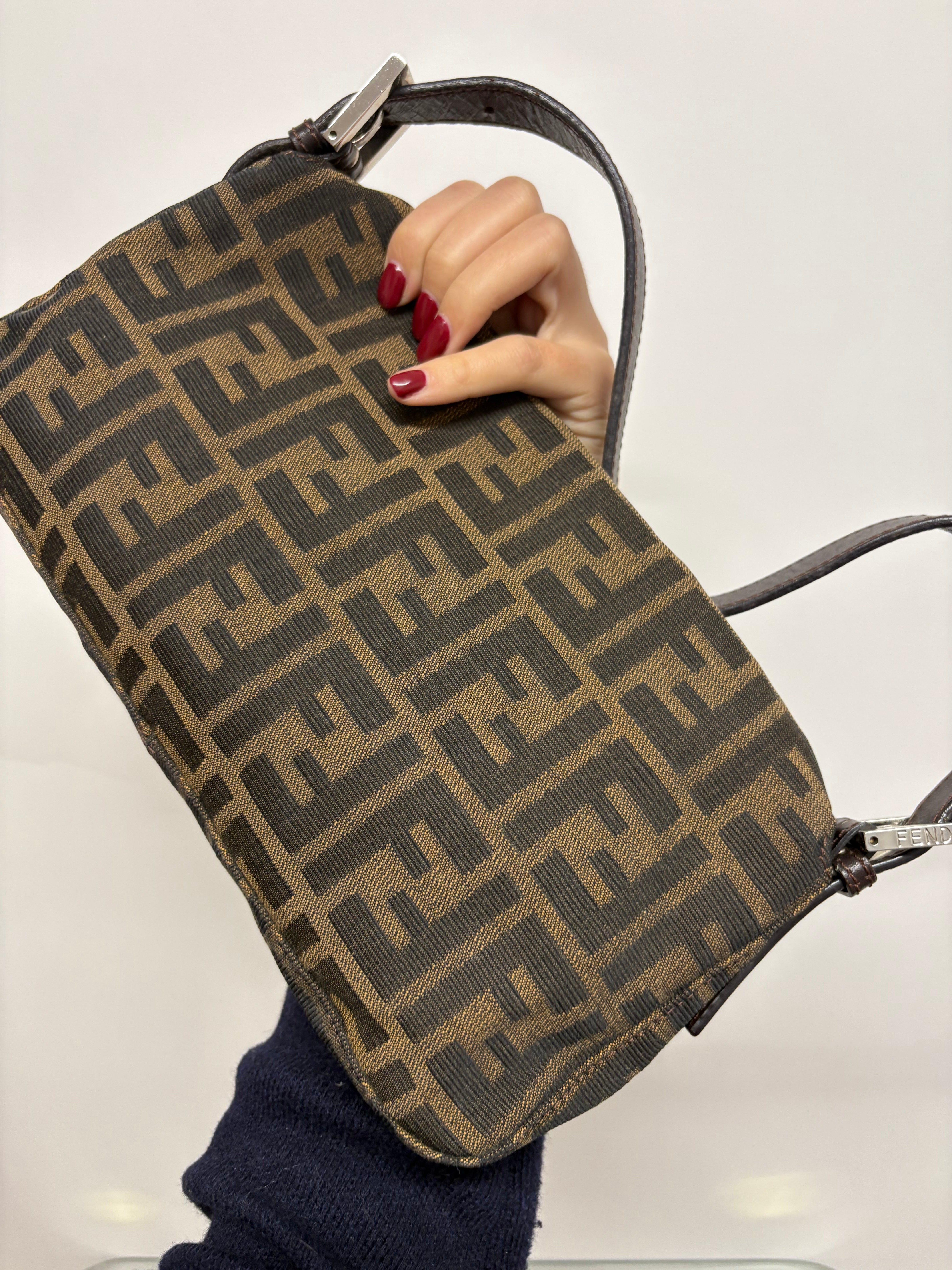 Fendi Baguette Zucca Marrón Vintage