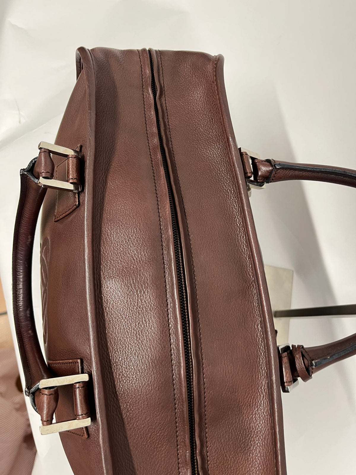 Loewe Amazona 36 Piel Marrón y herajes plata