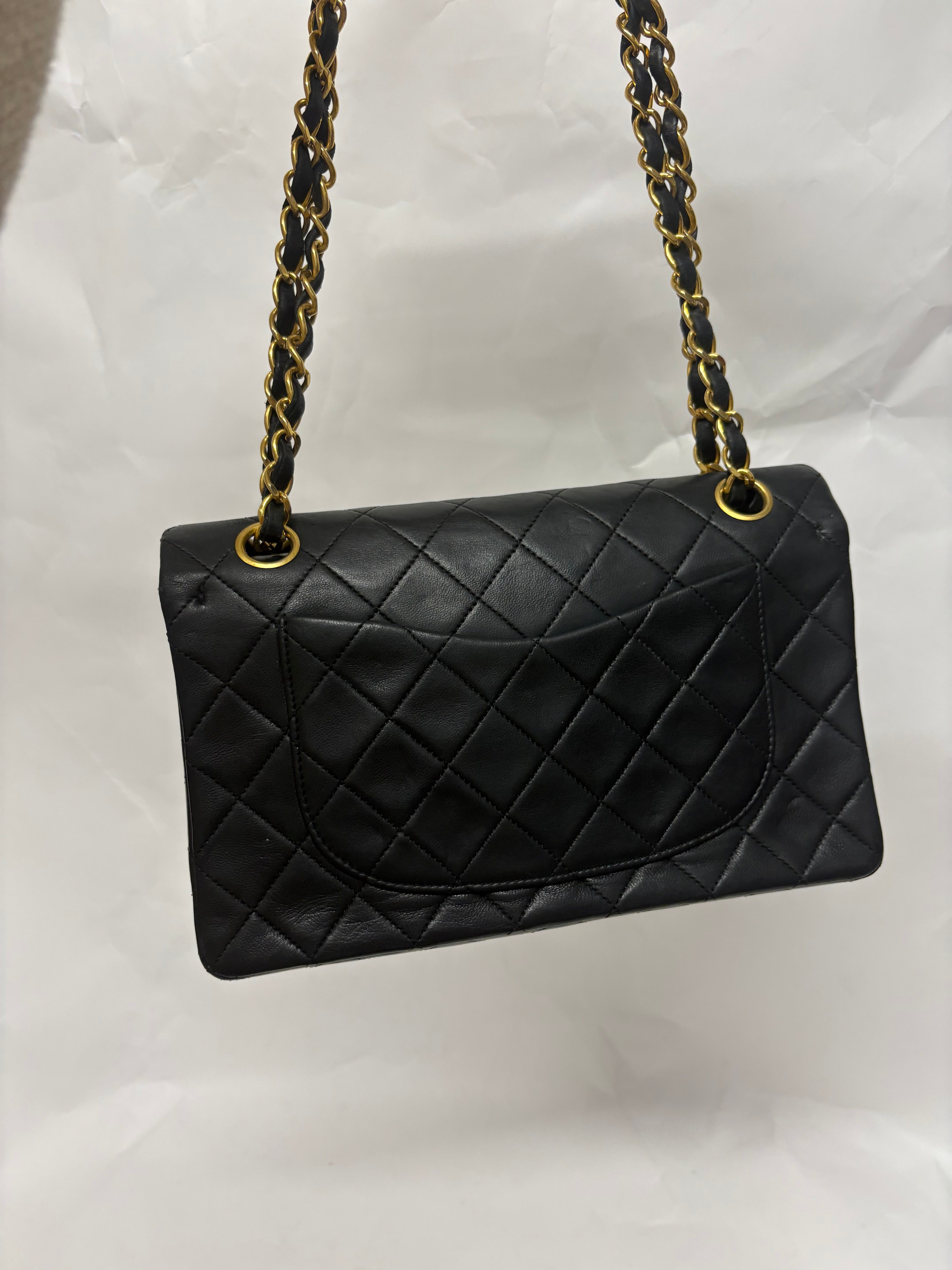 Chanel Timeless Matelassé 23 Double Flap negro serie 1