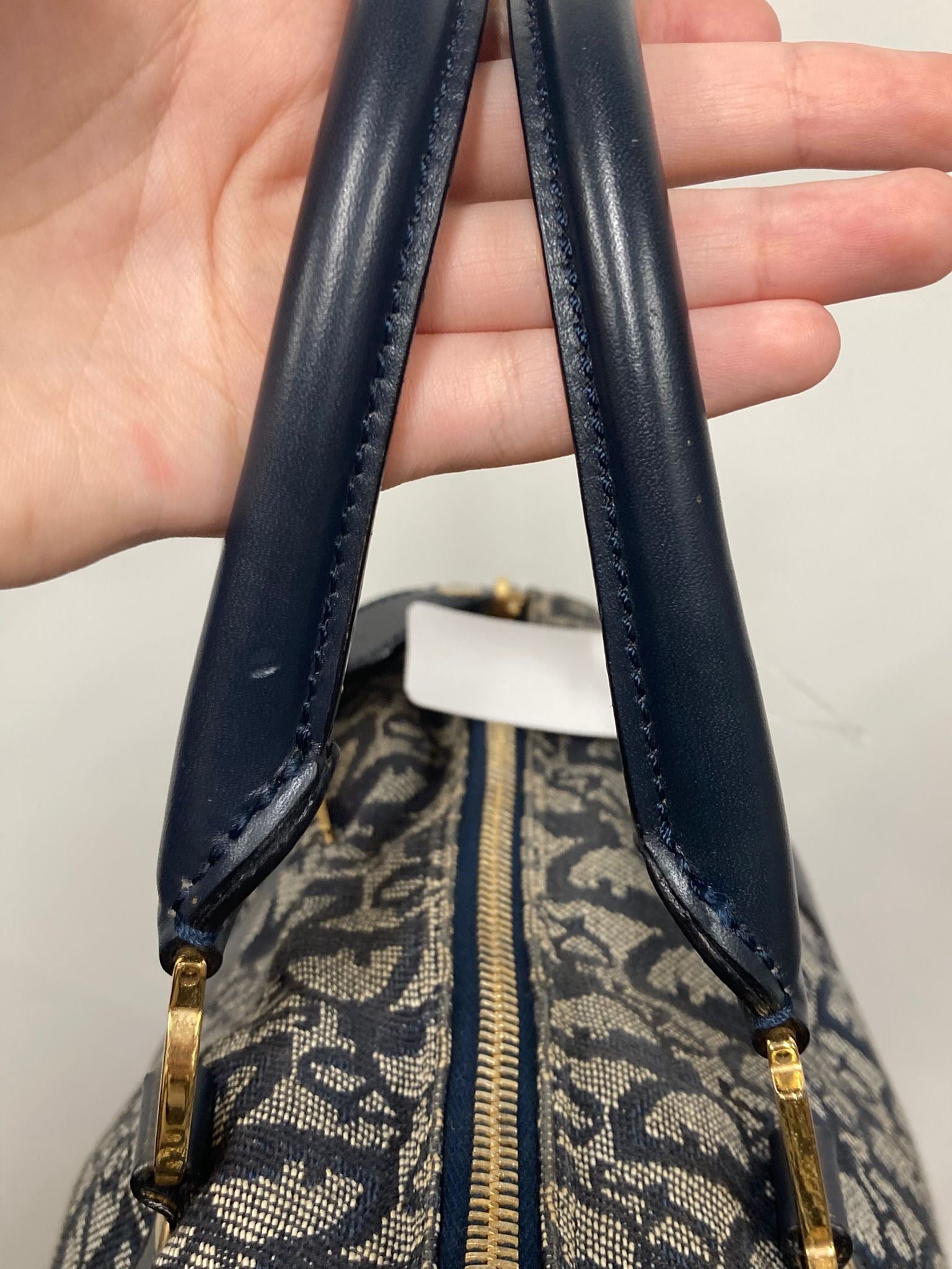Bolso Dior trotter bowling Boston 25monograma Oblique azul marino