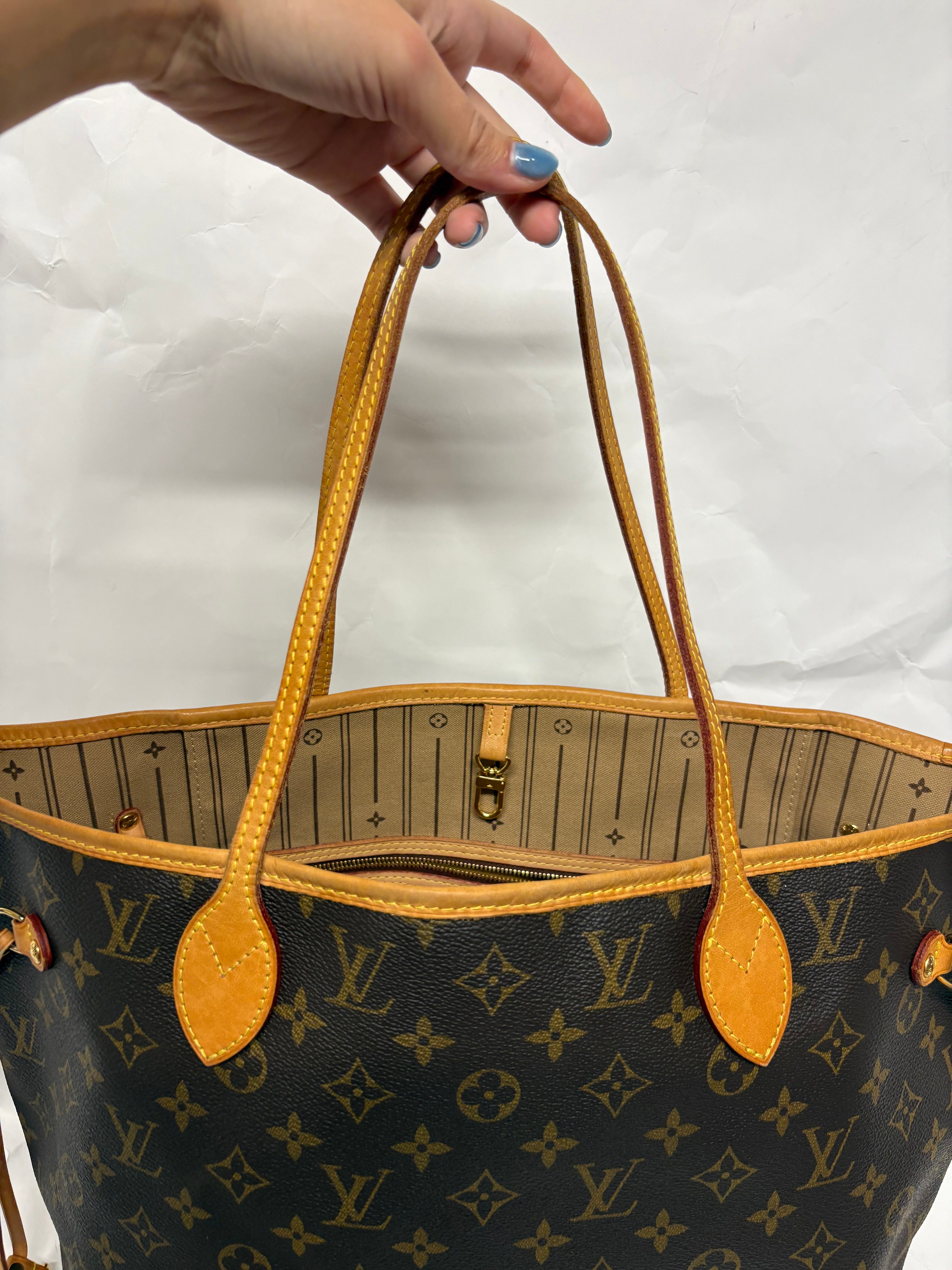 Louis Vuitton Neverfull MM Monogram y Beige