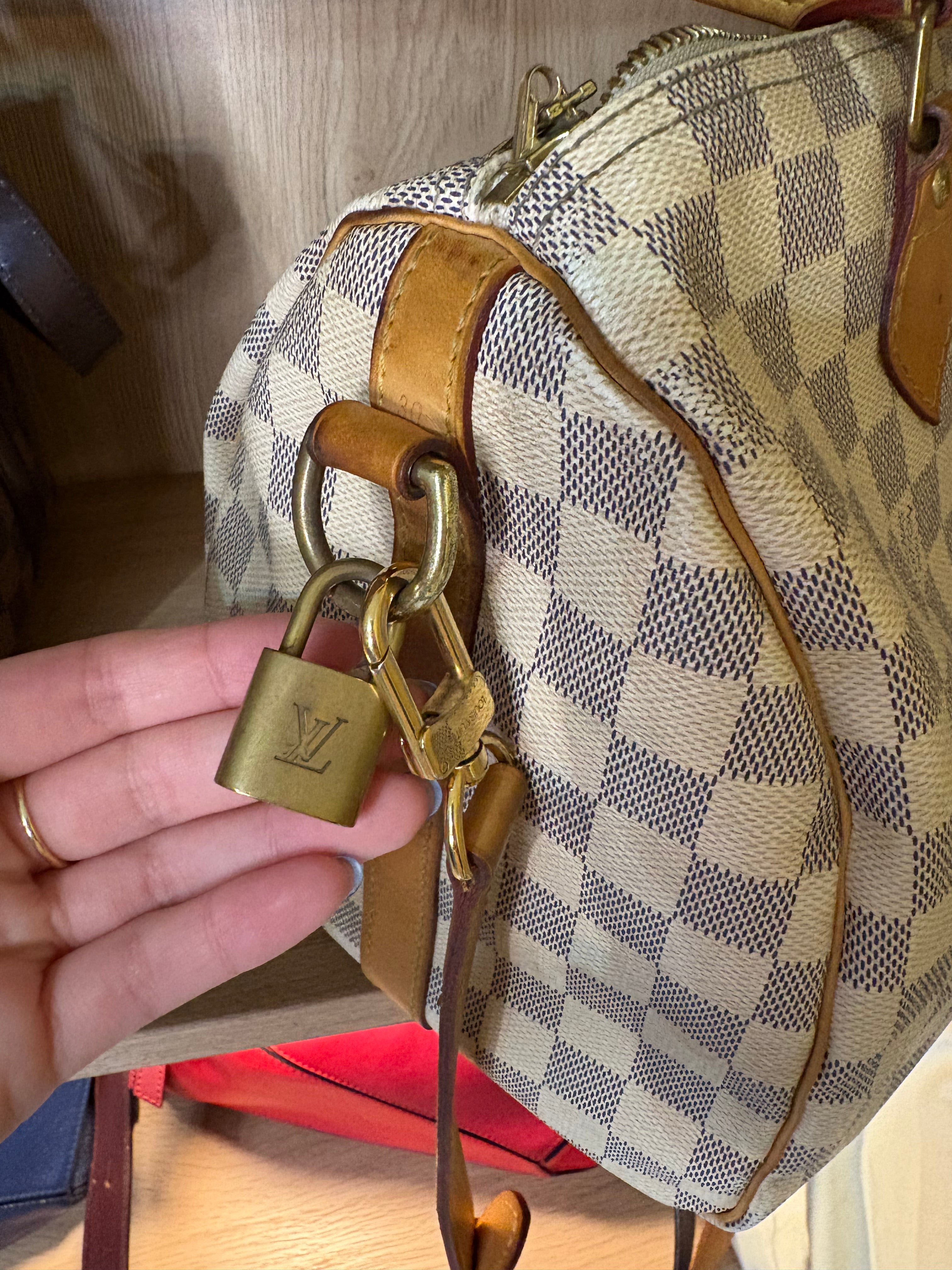 Louis Vuitton Speedy 30 Damier Azur Bandolera