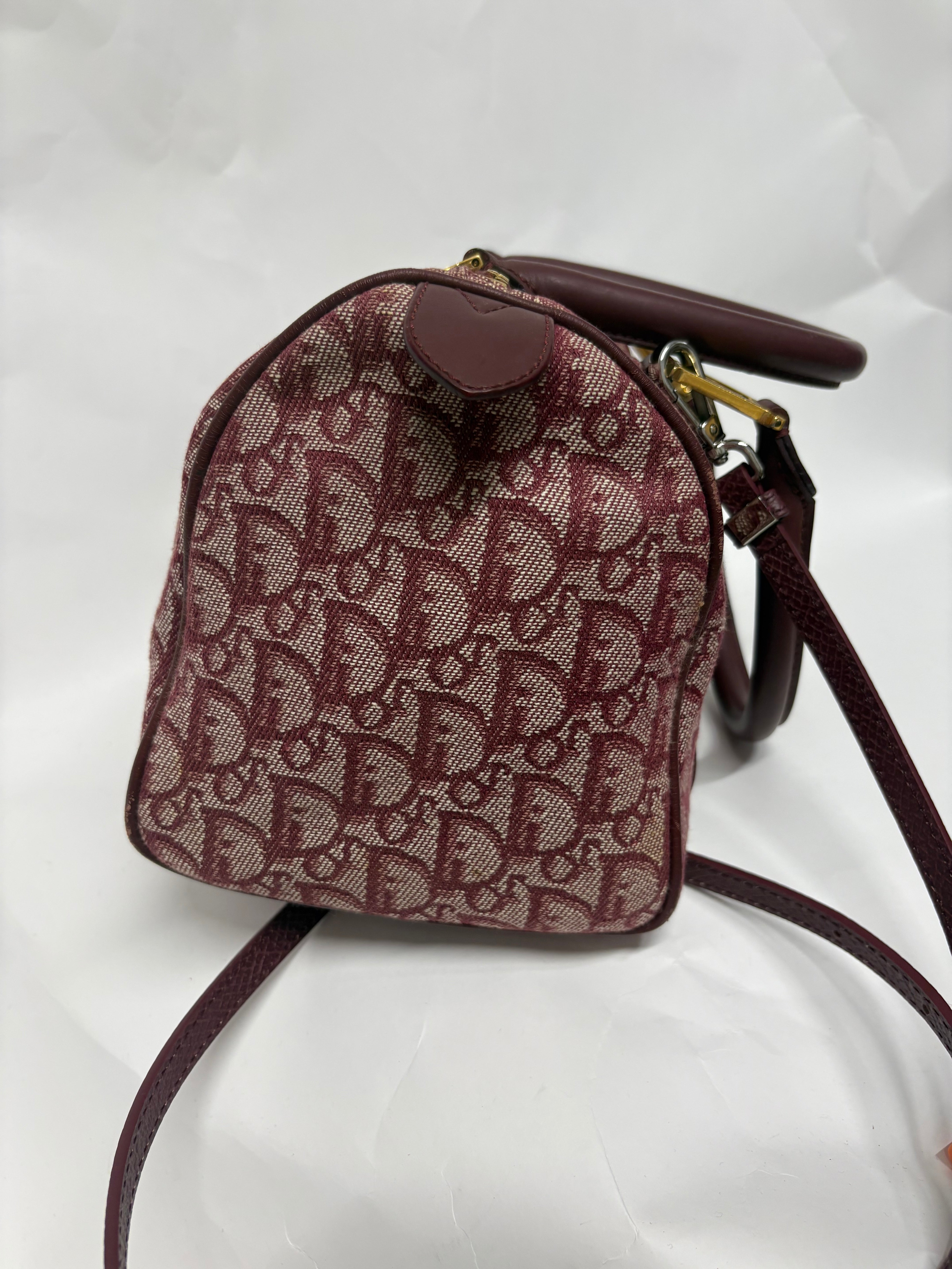 Christian Dior Boston Trotter Rojo Burdeos – Con Bandolera