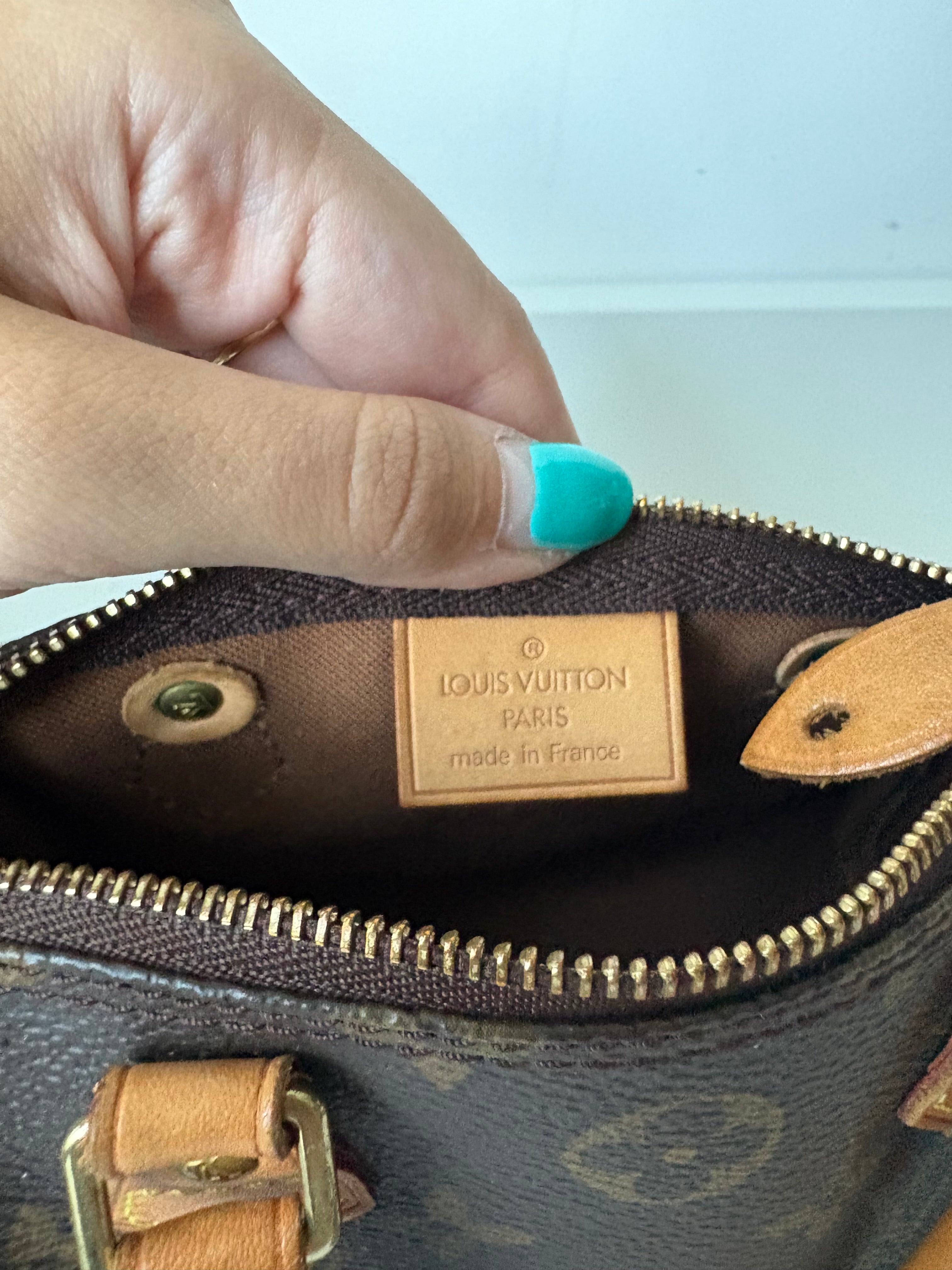 Louis Vuitton Nano Speedy Canvas monogram con correa
