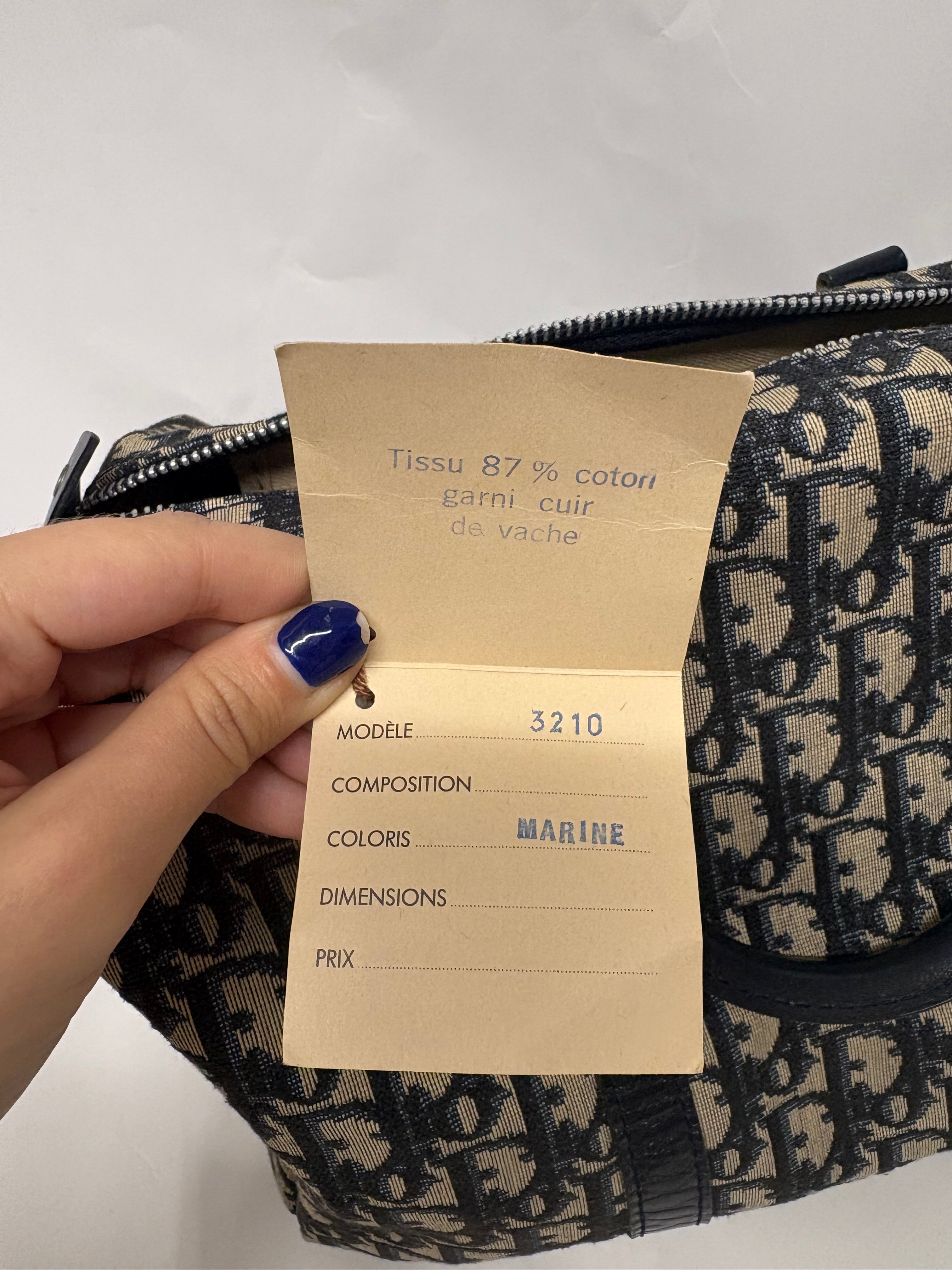 Christian Dior Boston Trotter 30 Azul marino – Con Bandolera