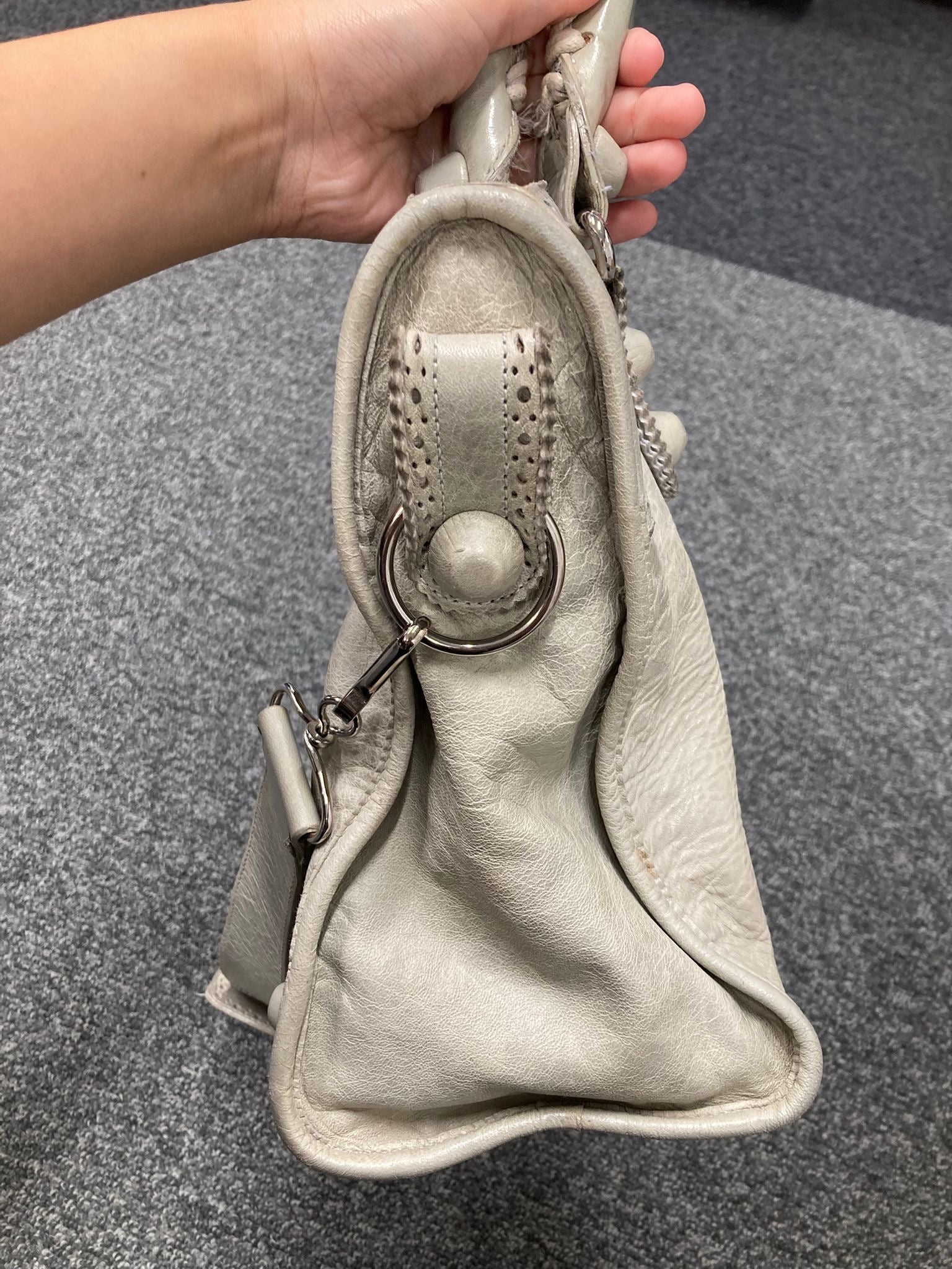 Balenciaga Giant City “Covered” Brogue Gris - crema